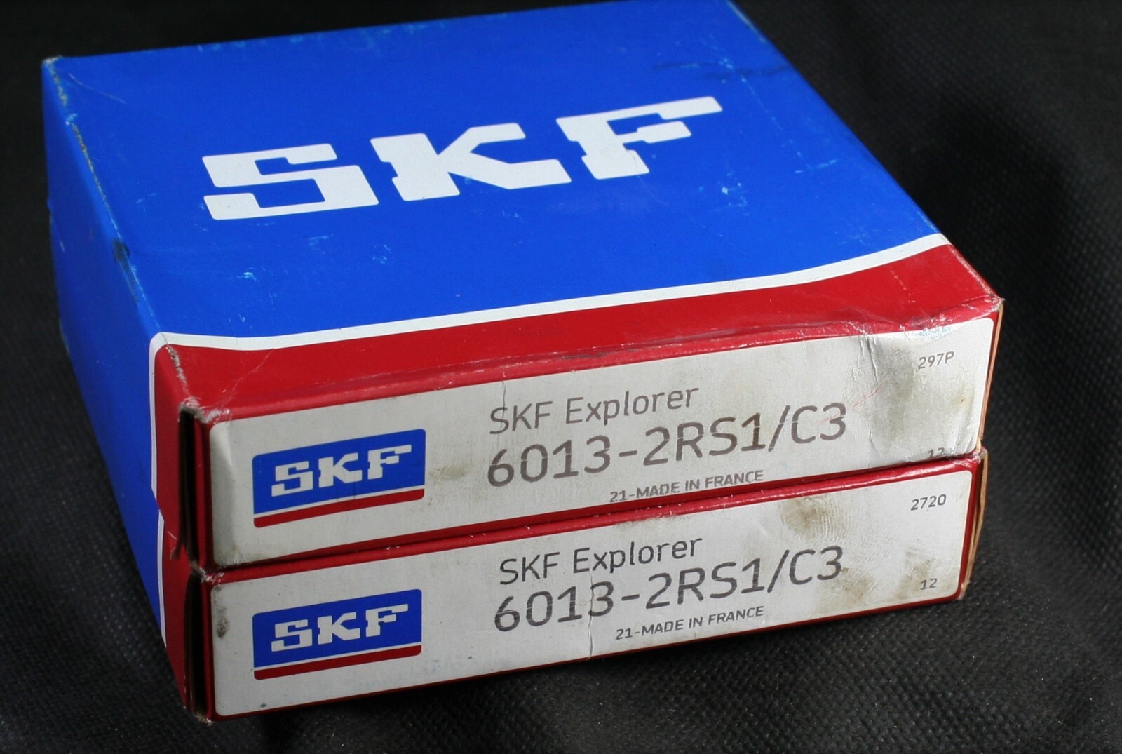 One (1) SKF 6013 2RS1/C3 Deep Groove Ball Bearing 65 MM Bore France NIB NEW