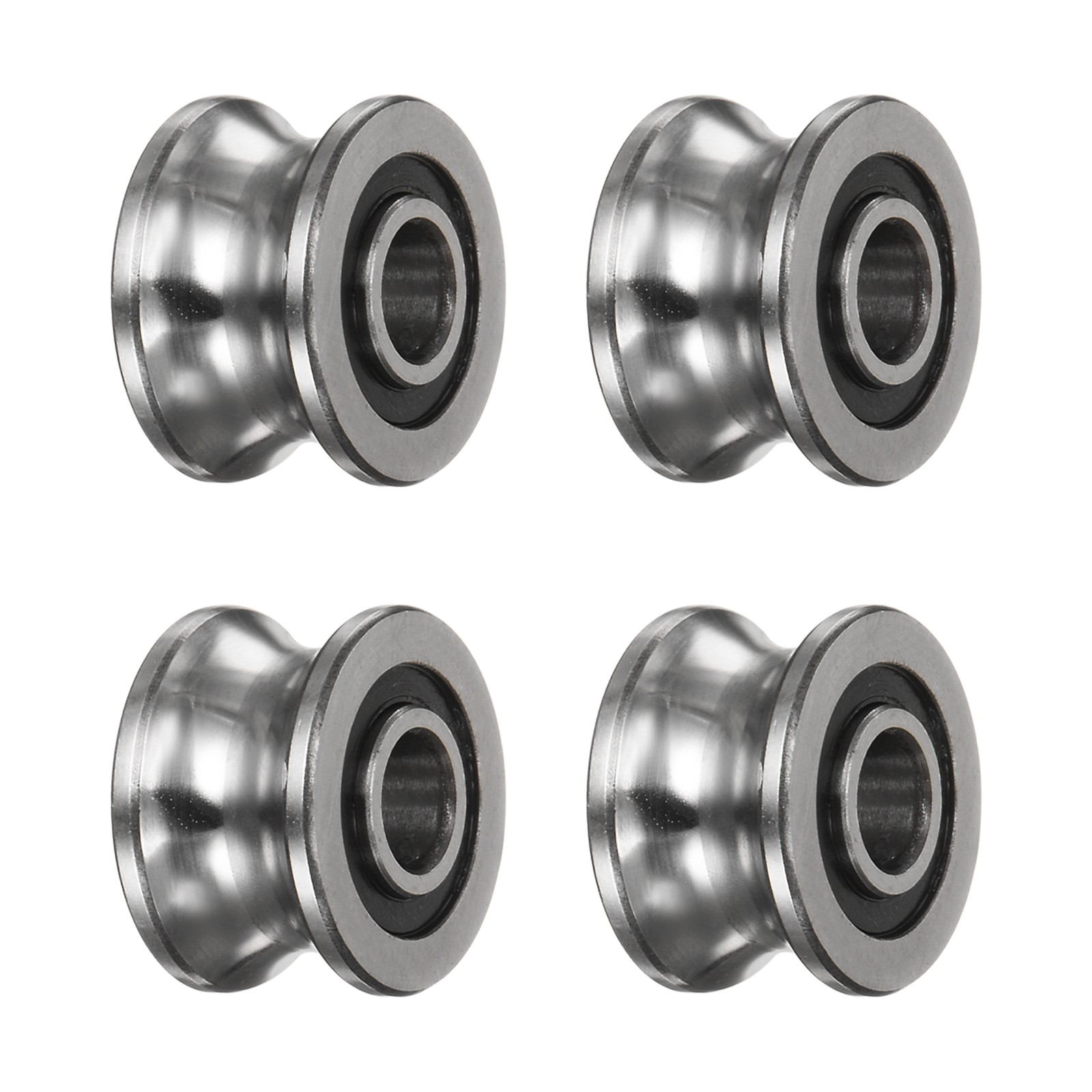 SG22 U Groove Track Guide Bearing 8×22.5×14.5mm U Groove Roller Wheel, 4pcs