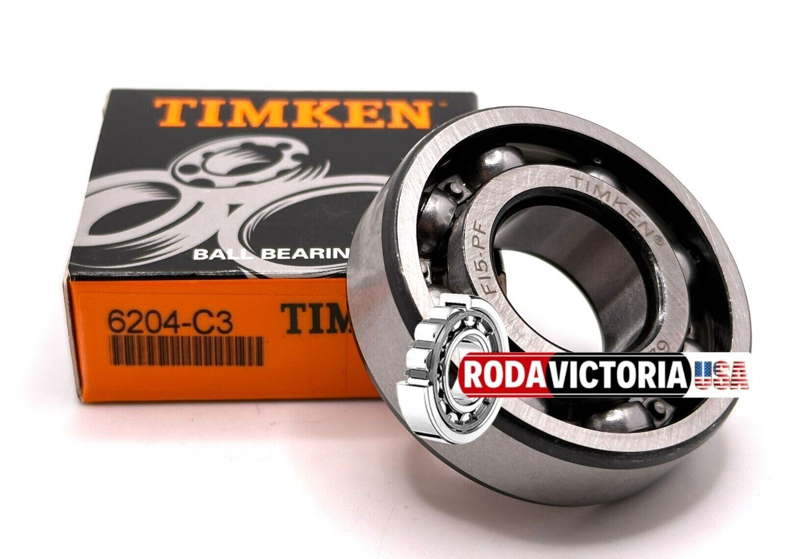 TIMKEN 6204 C3 DEEP GROOVE BALL BEARING, OPEN, NO SEALS 20x47x14mm