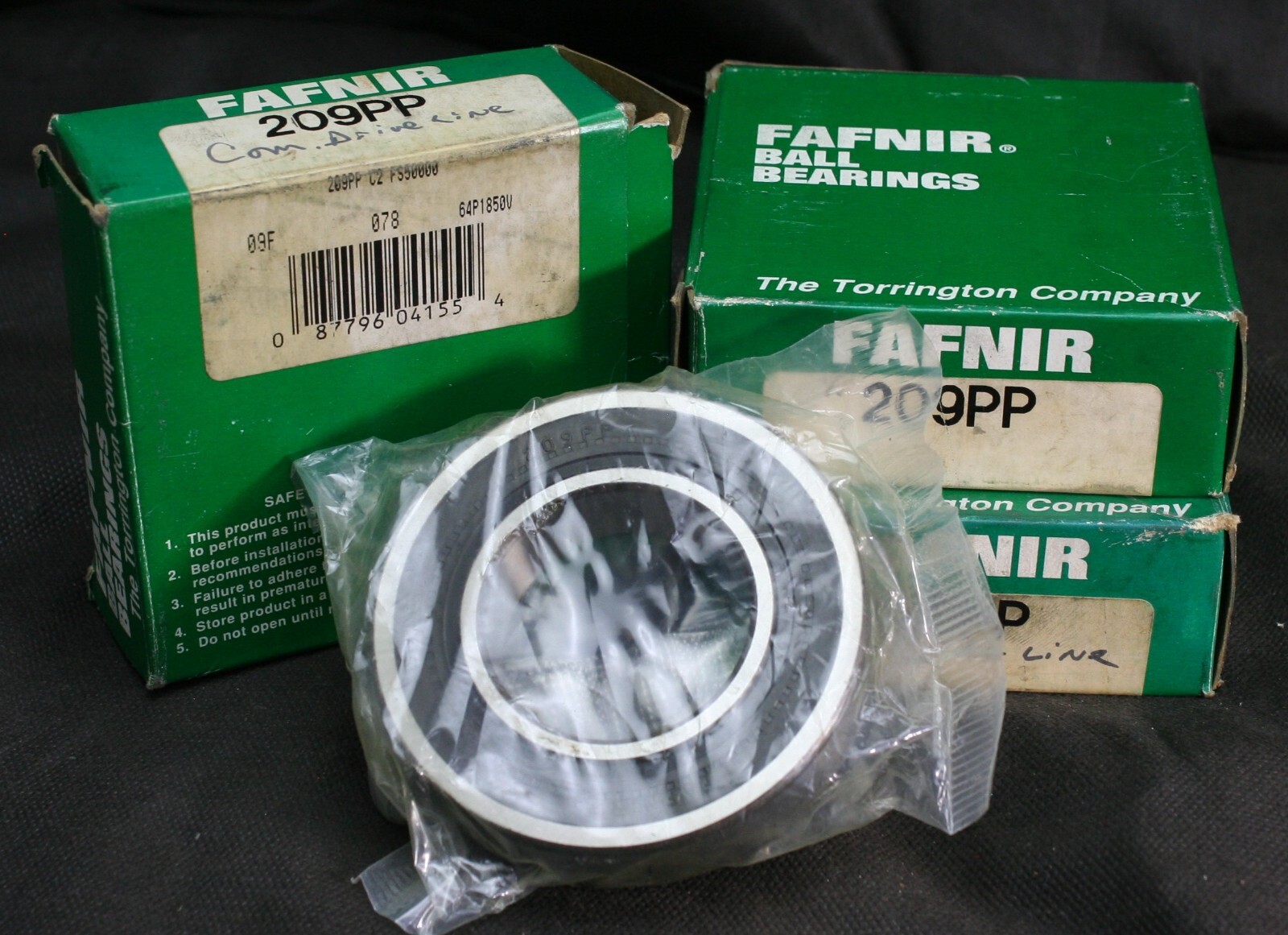 One (1) Fafnir 209 PP Deep Groove Bearing 45 MM Bore Torrington USA NEW