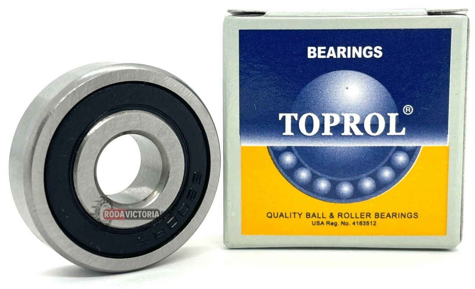 6200-2RS C3 EMQ Premium Rubber Sealed Ball Bearing, 10x30x9mm, 6200RS
