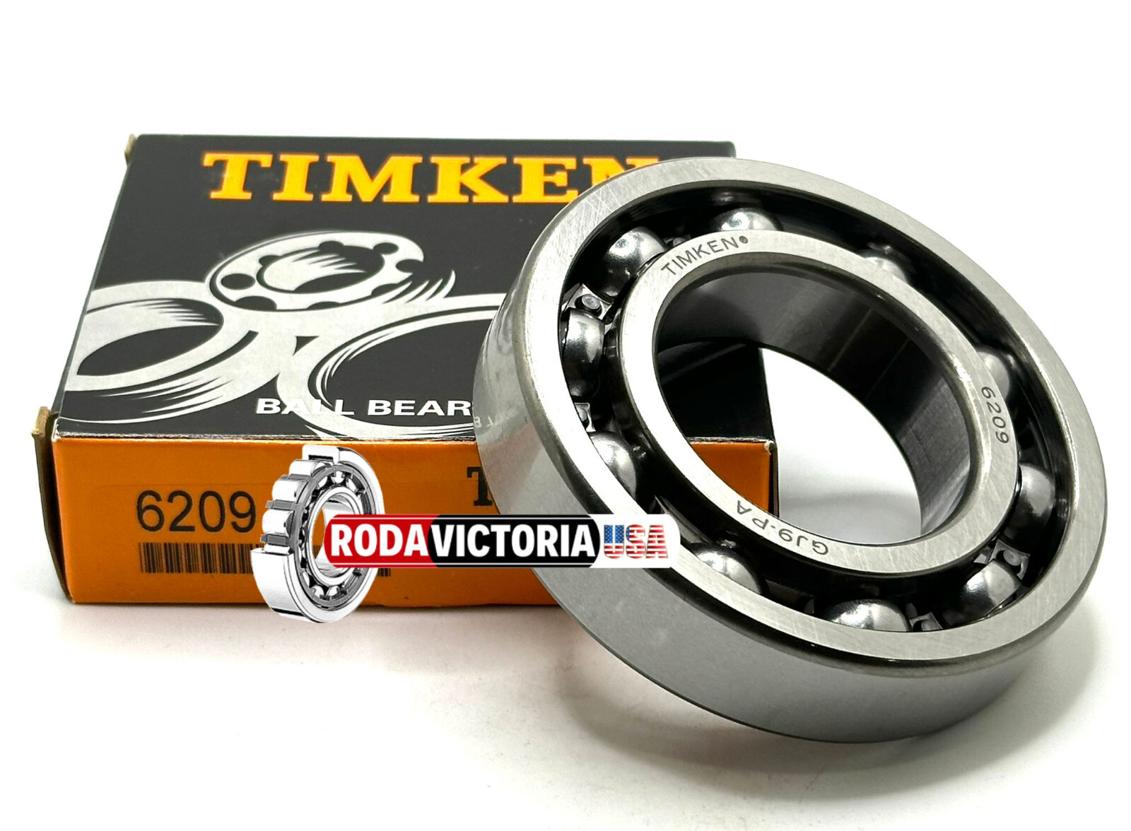 TIMKEN 6209 C3 DEEP GROOVE BALL BEARING, OPEN TYPE, NO SEALS 45x85x19mm