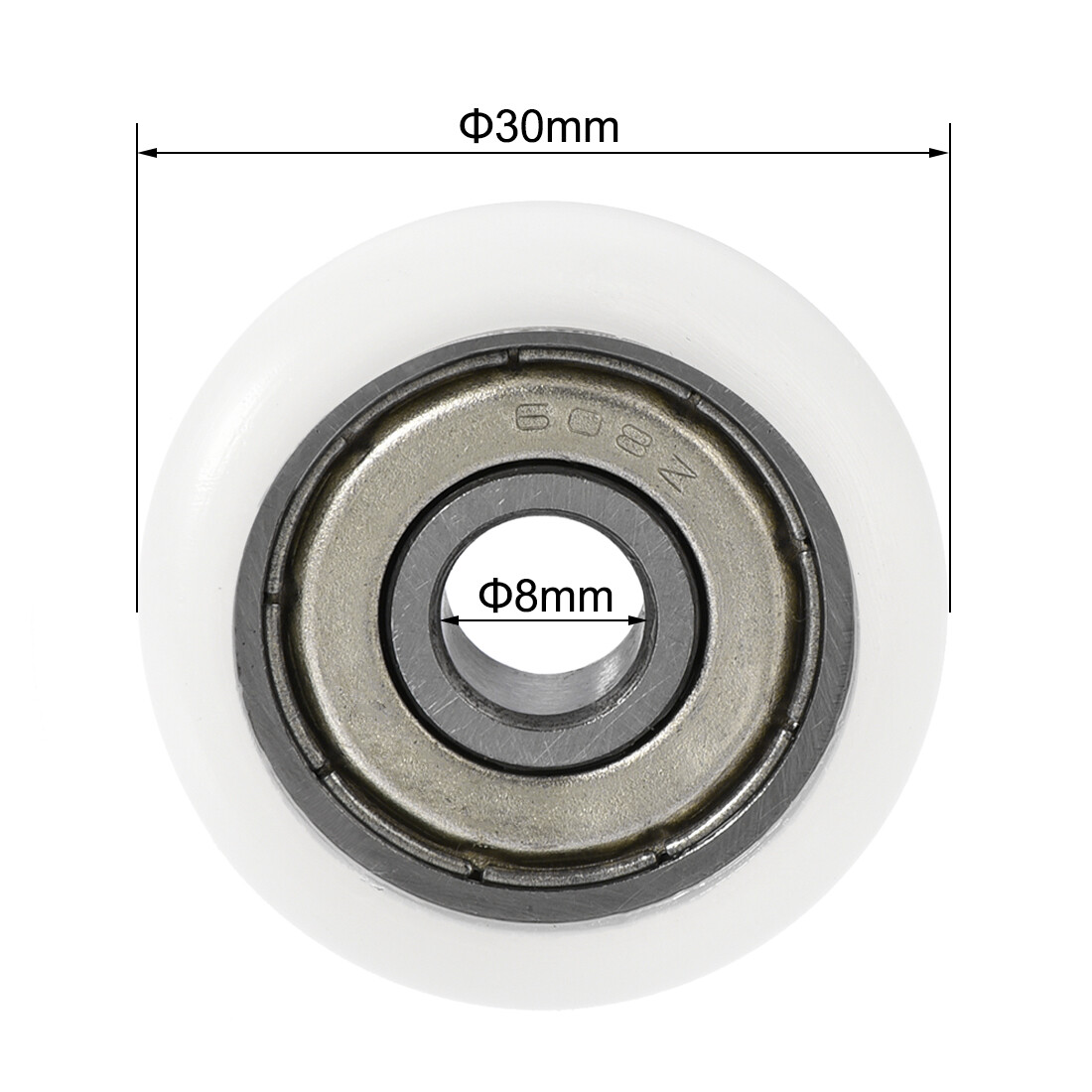 4pcs Ball Bearing Guide Pulley Roller Round Wheel Double Metal Shielded