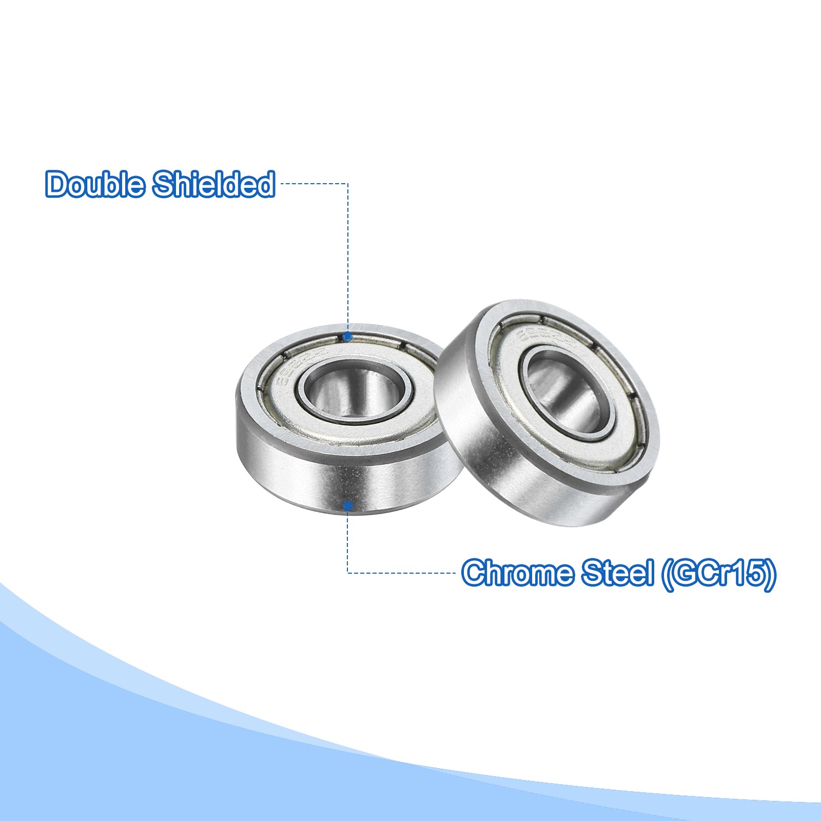 5Pcs R1660ZZ Deep Groove Ball Bearings 6x16x5mm Double Metal Shielded Z3]