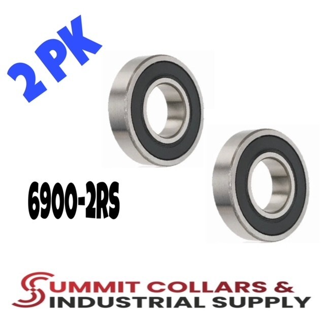 6900-2RS Ball Bearing Supreme Rubber Sealed 10x22x6 mm (Qty 2)