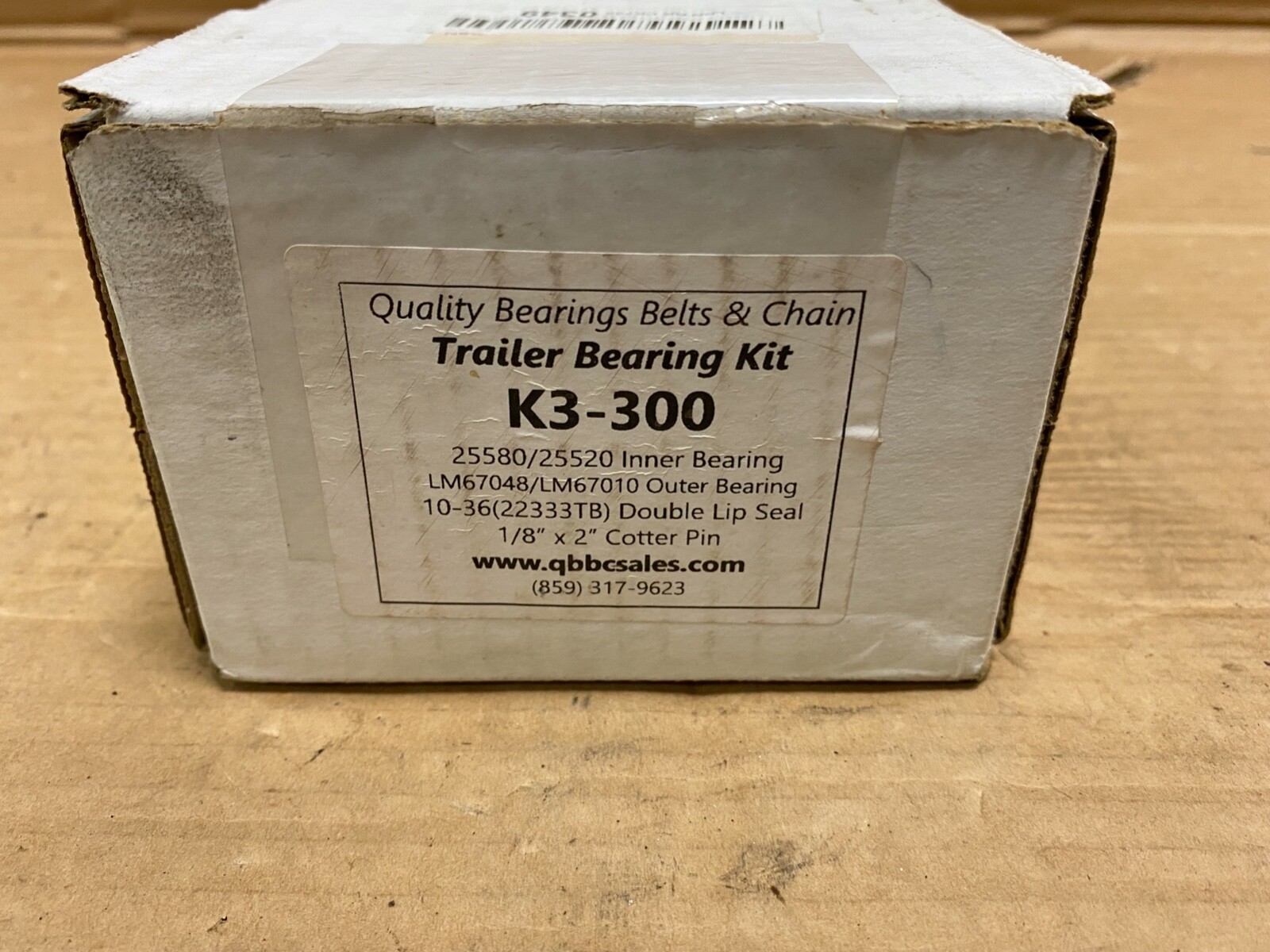 K3-300 5,200-6k lb.Trailer Bearing Kit 25580/20 LM67048/10 Bearings 10-36 Seal