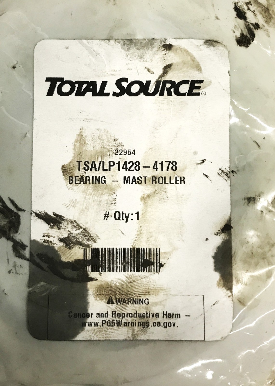 Total Source Mast Roller Bearing LP1428-4178 (MG5208VFFQ) NOS