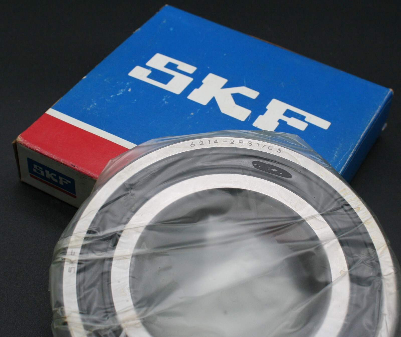 One (1) SKF 6214 2RS1/C3 Deep Groove Bearing 70MM ID USA NEW