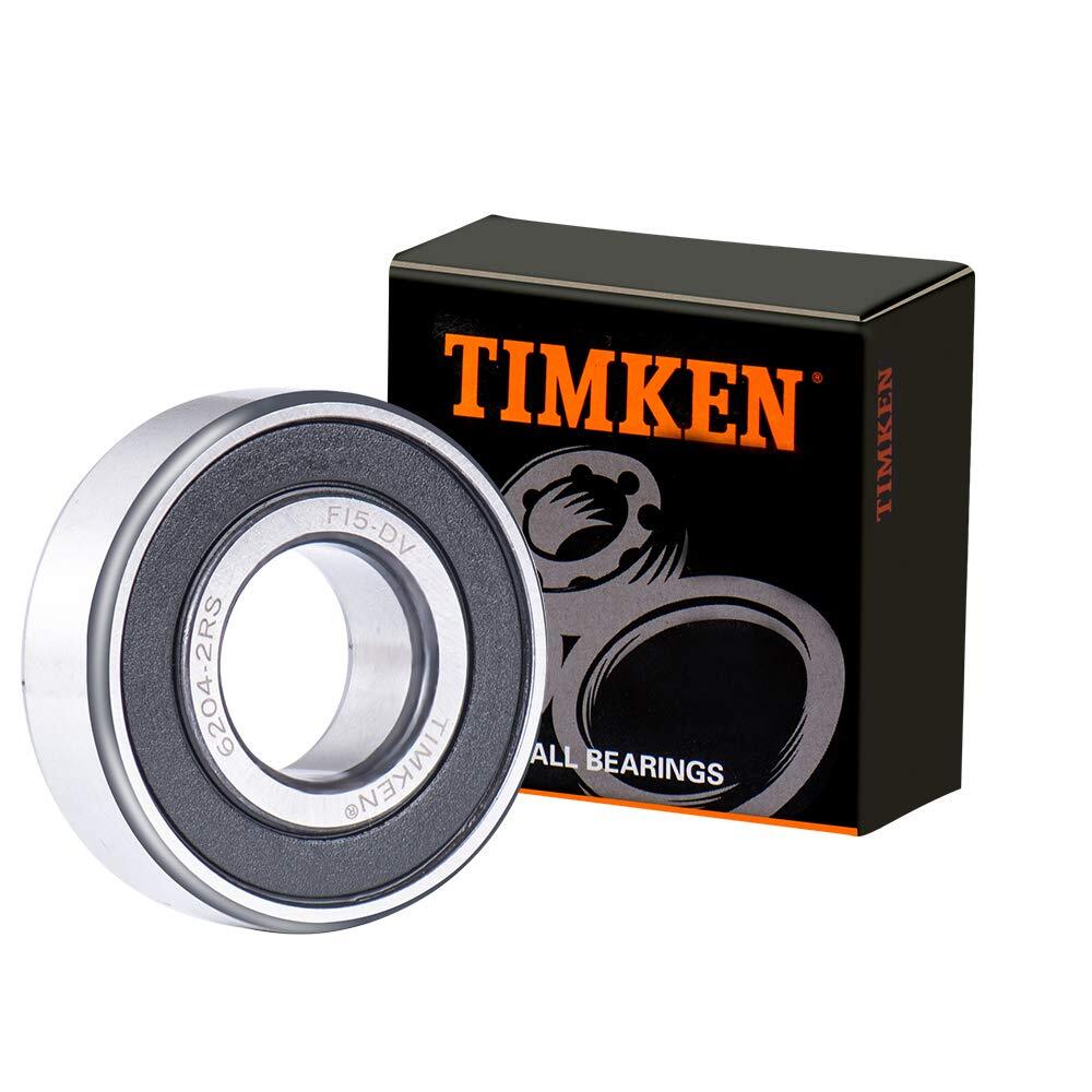 Single Row Radial Ball Bearing 20mm x 47mm x 14mm Double Rubber Seal 2 Pcs