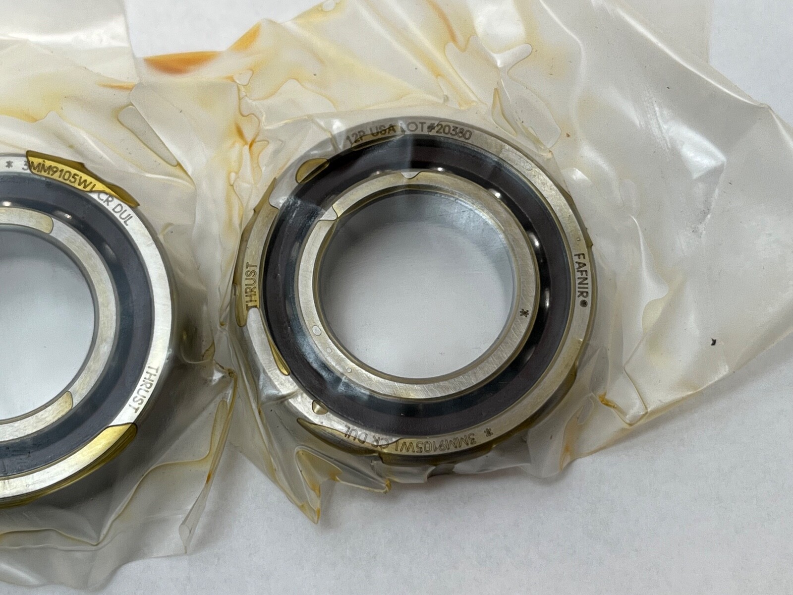 Fafnir 3MM9105WI-DUL Bearing 25x47x12 mm 7005-A 3MM-9105-WI-CR-DUL USA 2 Pcs