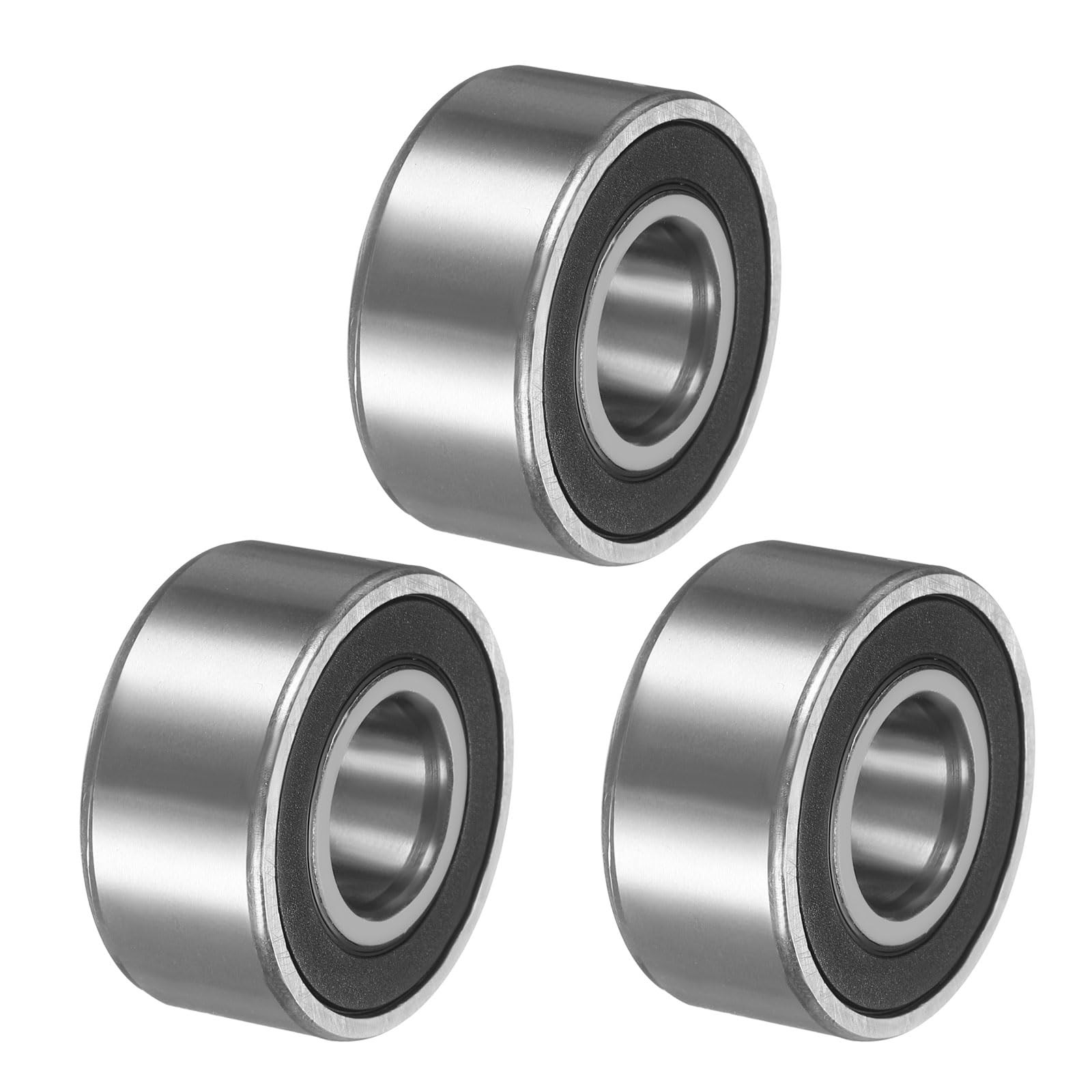 uxcell 3Pcs 3202-2RS/5202-2RS Double Row Sealed Angular