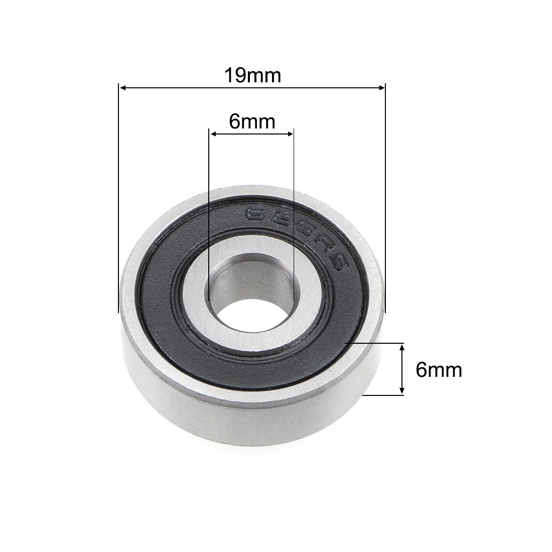 5pcs 626-2RS Deep Groove Ball Bearing 6x19x6mm Double Sealed ABEC-3 Bearings