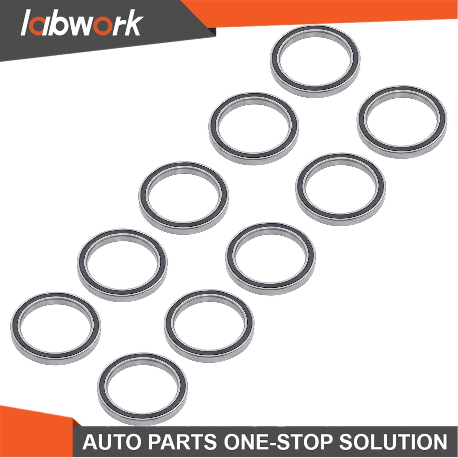Labwork 10pcs 6810-2RS Ball Bearings 50x65x7mm Double Sealed Pre-Lubricated