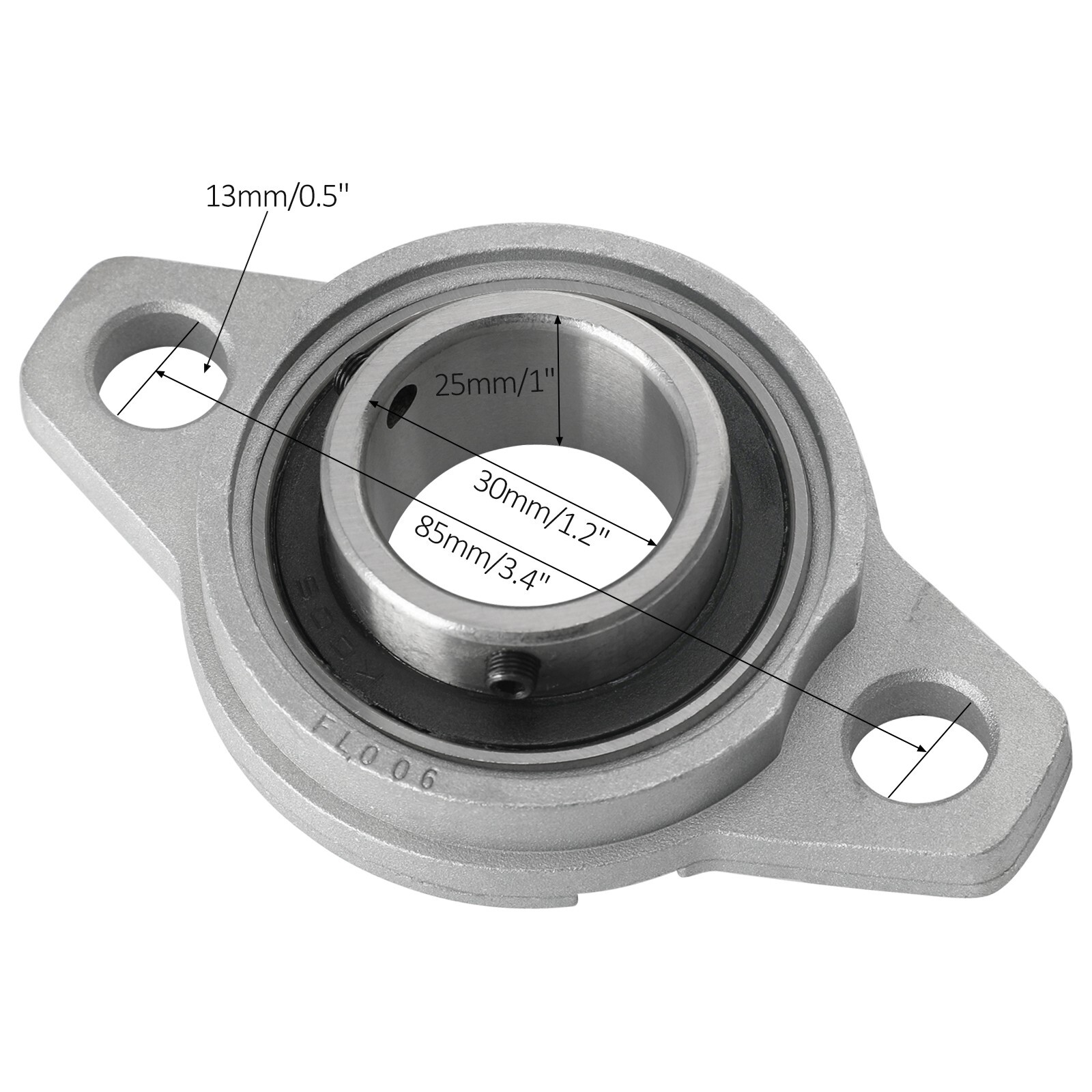 20mm 25mm 30mm Flange Bearing Pillow Block Mounted Bearing for Go Kart Quad Bugg