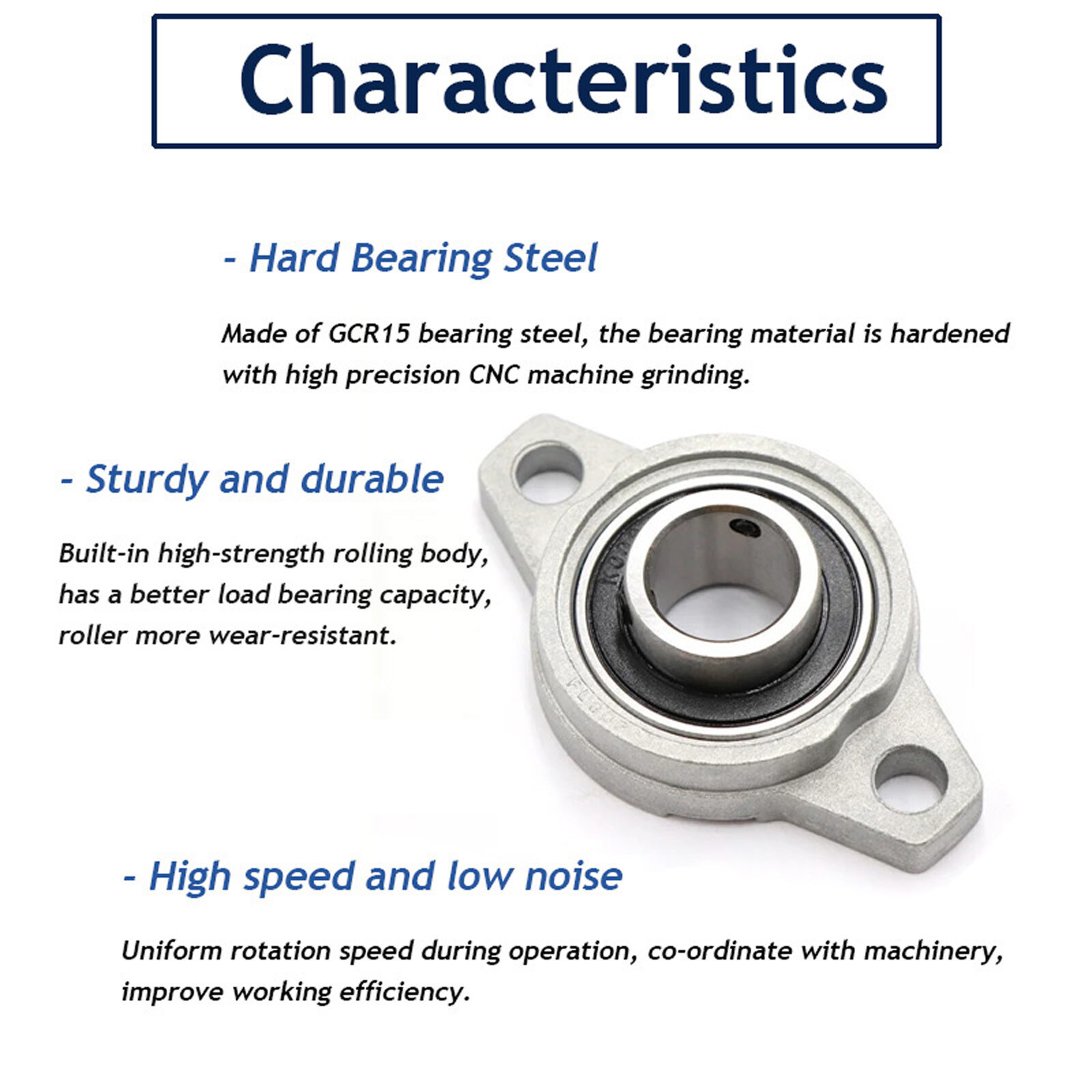KFL08-007 Pillow Block Bearing Flange Block Bearing Mounted Ball Flange