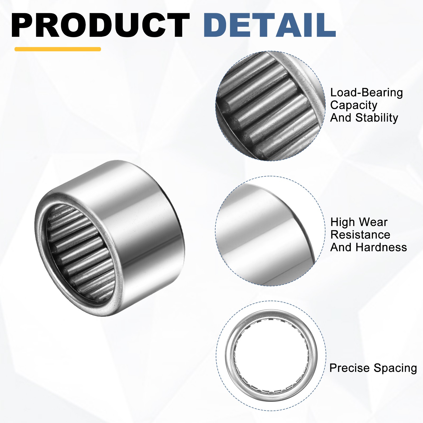 4pcs B1210 Needle Roller Bearings, 3/4 x 1 x 5/8″ Chrome Steel Open End