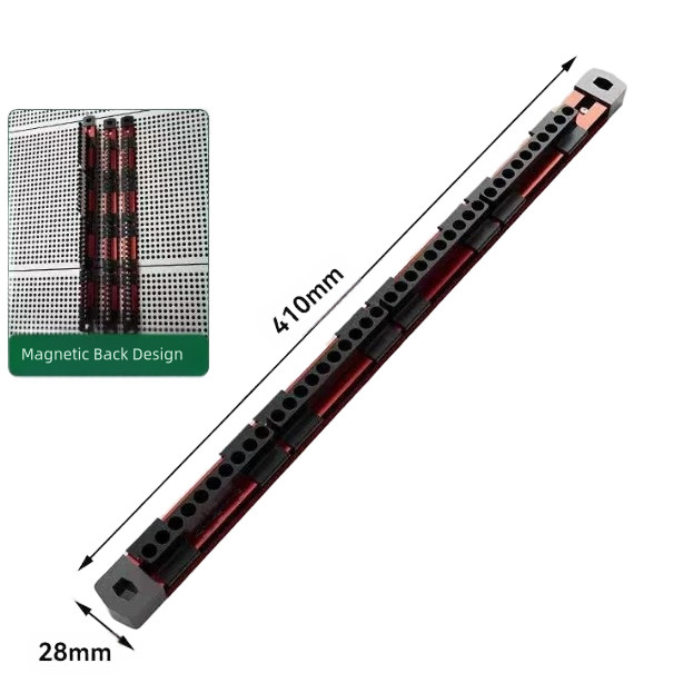 Magnetic Screwdriver Bits Holder Rack Aluminum Alloy 40 Slots Organizer