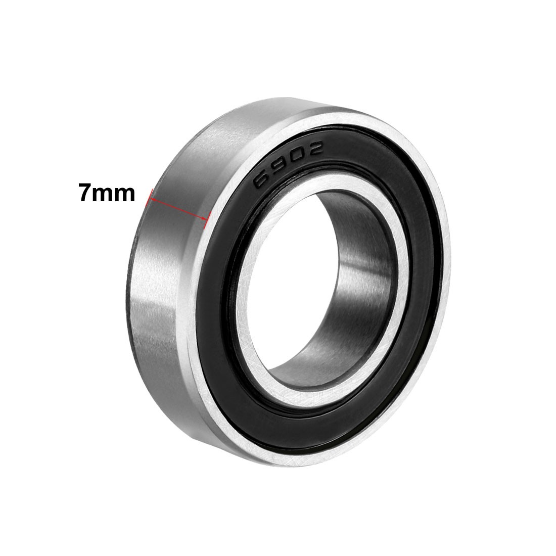 10pcs Deep Groove Ball Bearing 6902-2RS Double Sealed 15mmx28mmx7mm Carbon Steel