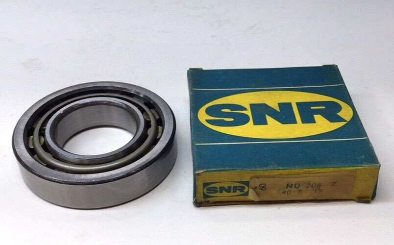 SNR NU 208 Z Cylindrical Roller Bearing 40mm ID X 80mm OD X 18mm W NU-208-Z