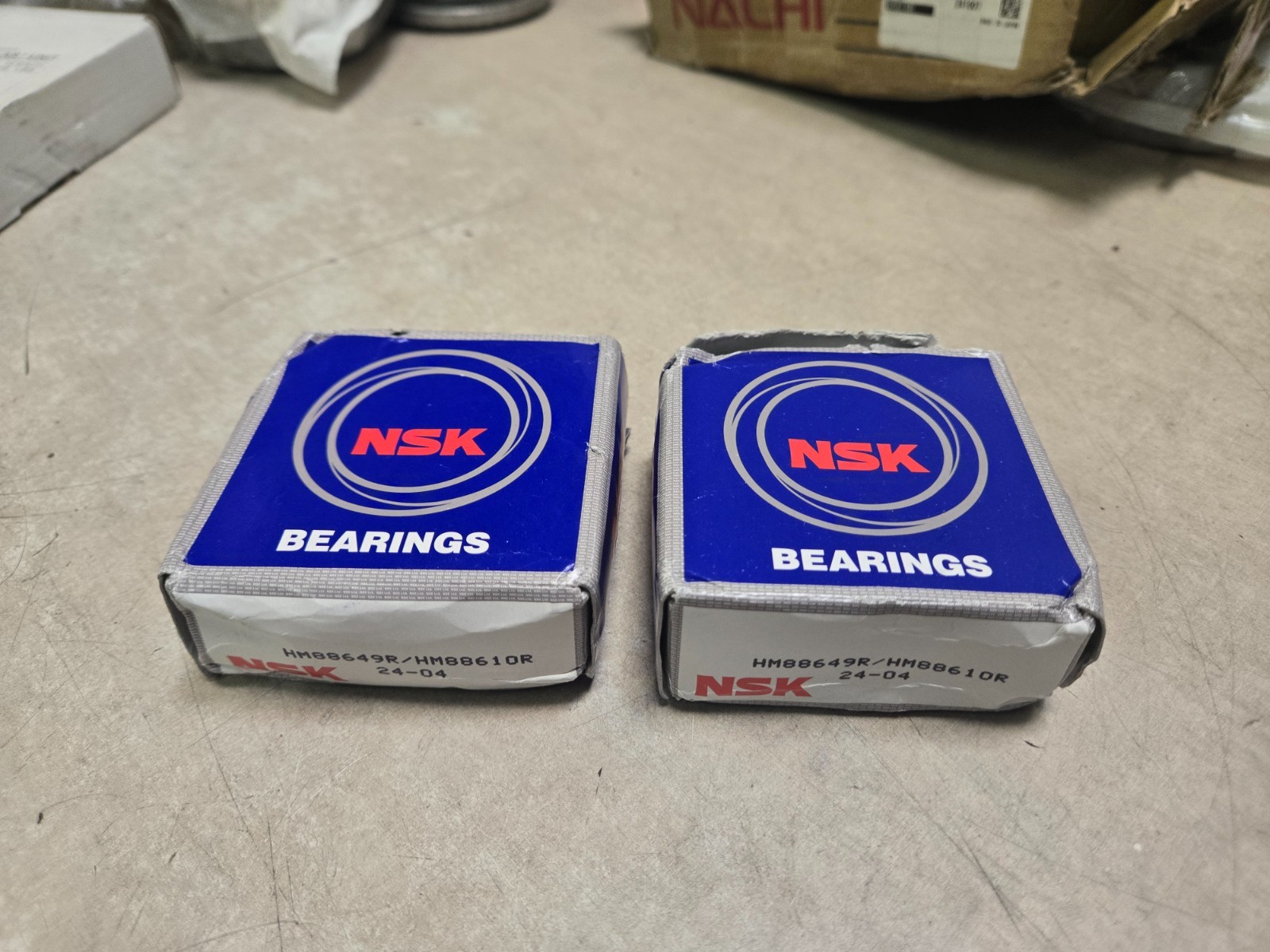 LOT OF 2 HM88649R/HM88610R NSK 34,93 x 72,23 x 25,4 mm TAP. ROLL. SINGLE ROW