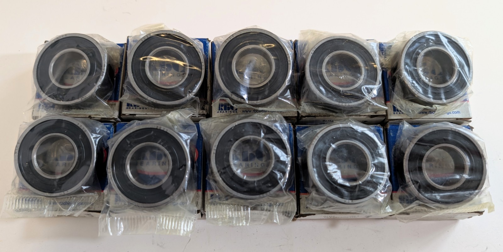 10x RBC NICE 3030DCTNTG19 Radial Deep Groove Ball Bearings – Unused Old Stock