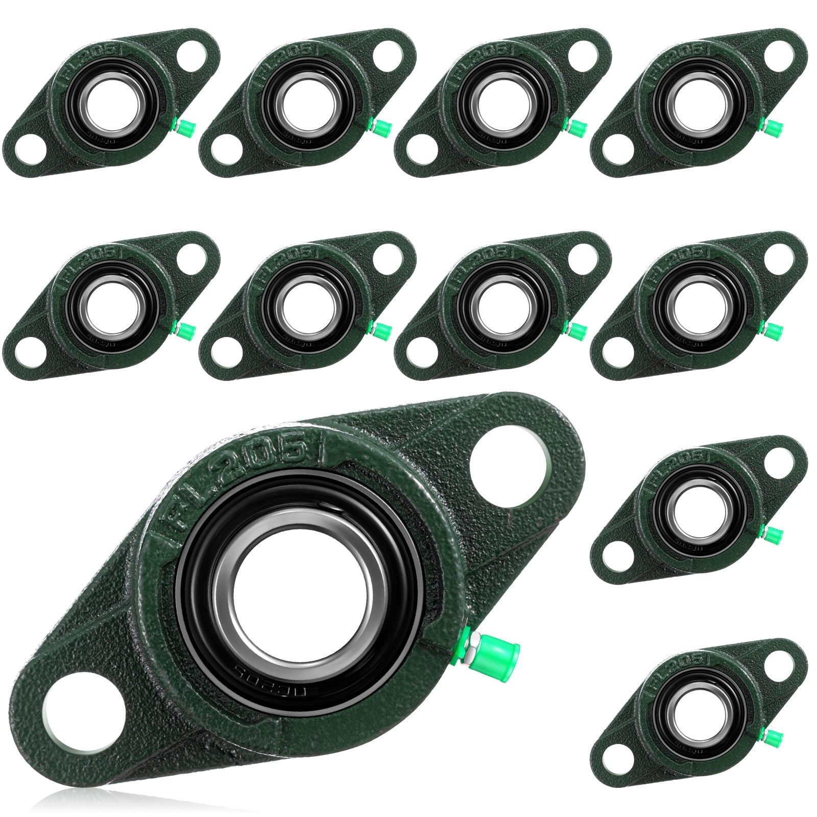 10 Pack Ucfl205-16 Pillow Block Bearing 1 in Bore Shaft Flange Mount Ball Bea…