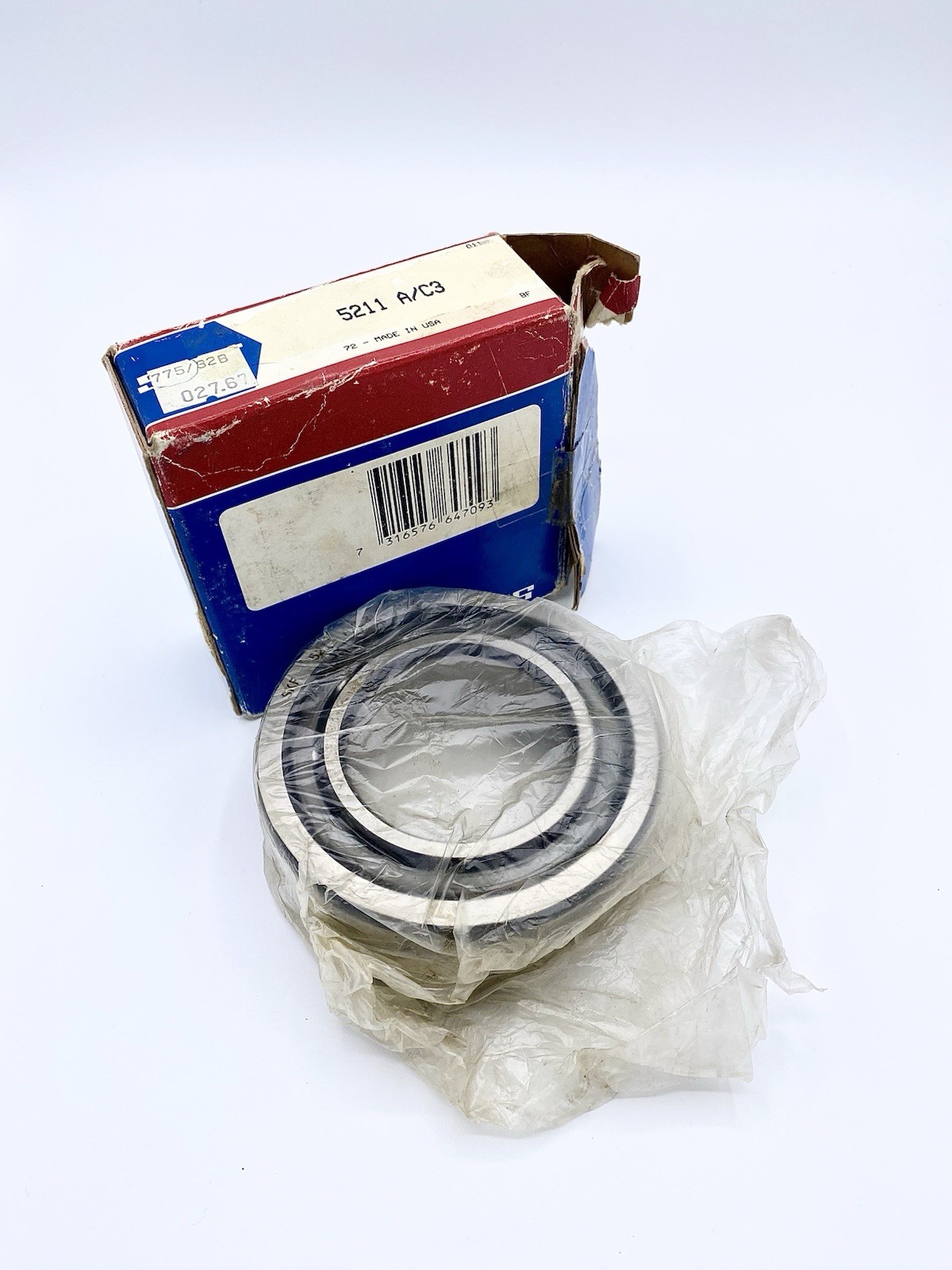 SKF 5211 A/C3 NIB Bearing – Made in USA – Ships from South Carolina