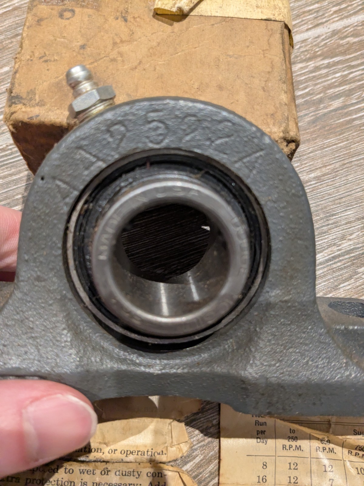 NOS Dodge AA2522A Pillow Block Type “SC” Ball Bearing 15/16″