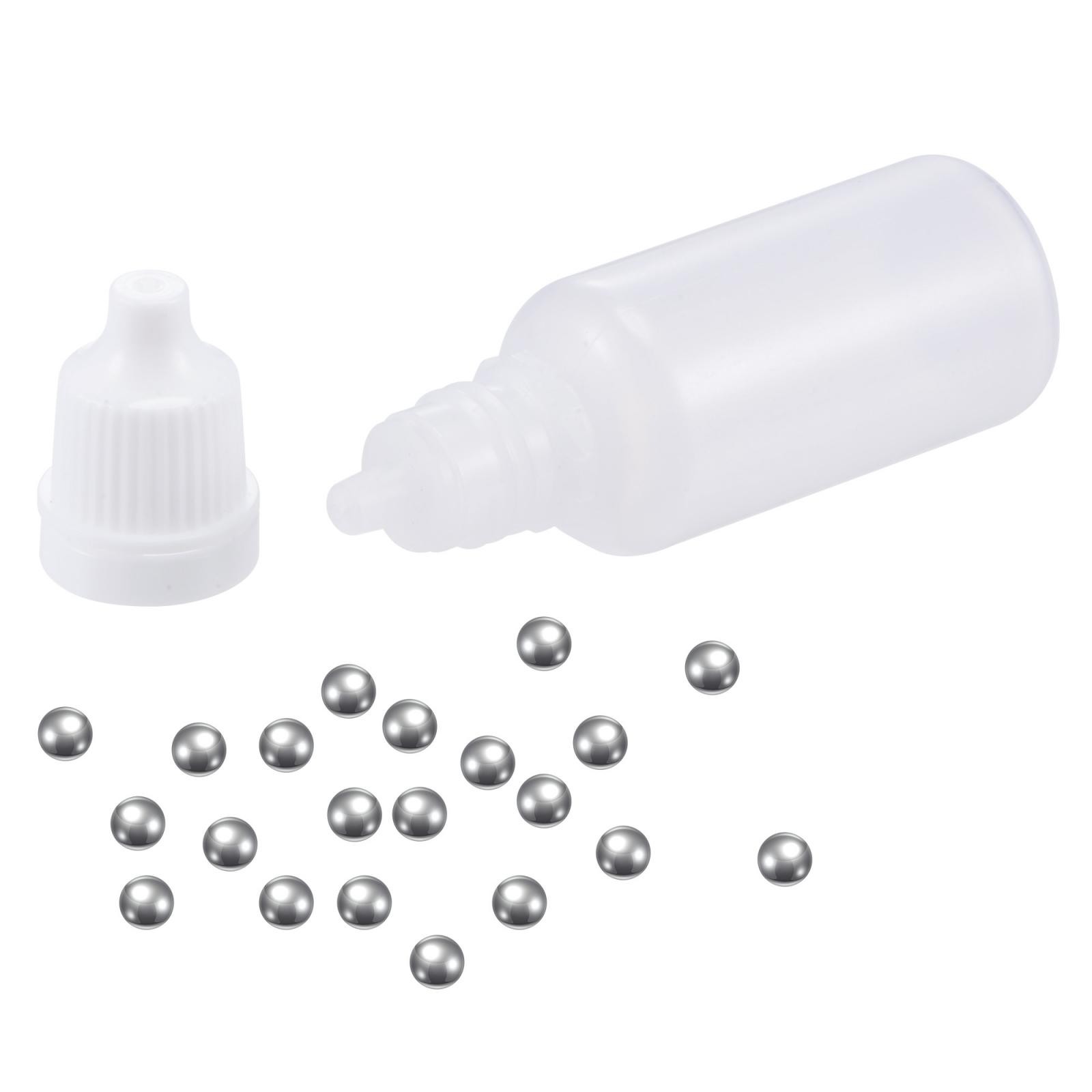 100PCS 5.5mm 304 Stainless Steel Balls with 10PC 15ml PE