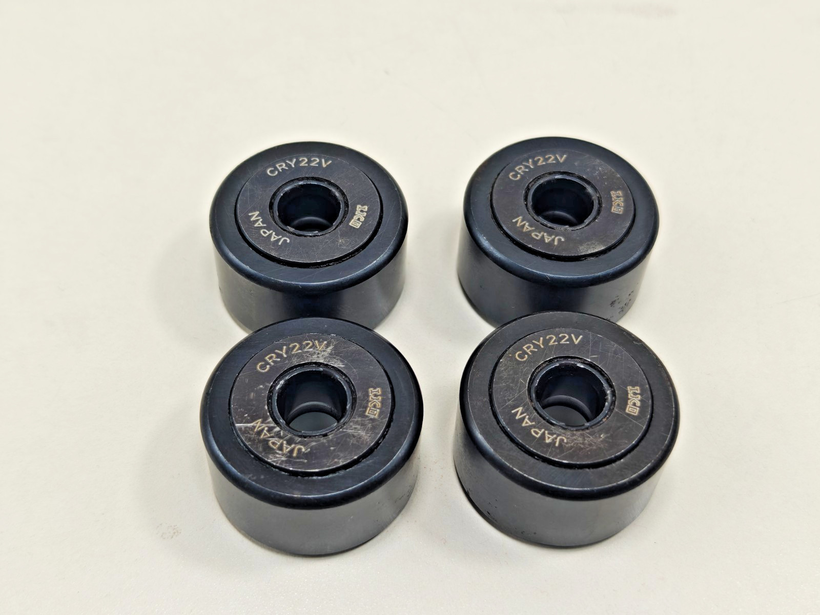 (4Pcs) CRY22V IKO Cam Follower Yoke Type Full Complement Track Roller CRY-22-V