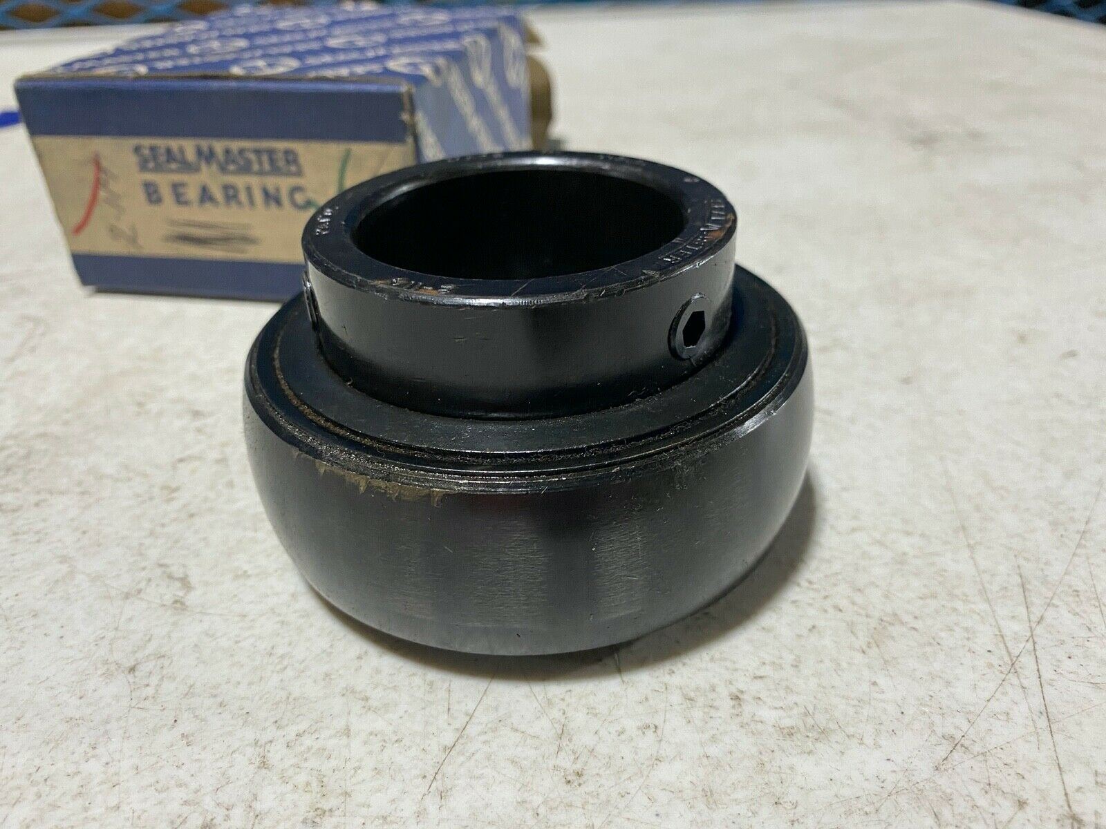 One Sealmaster 2-114 Ball Insert Bearing Set Screw 1-7/8″ Bore, NOS
