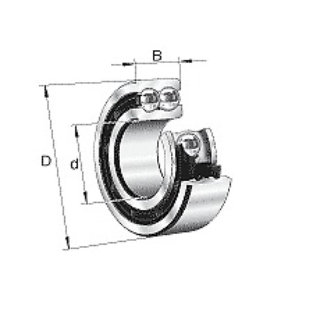 FAG 3307 BD XL 2HRS C3 Angular contact ball bearing 35x80x34.9mm