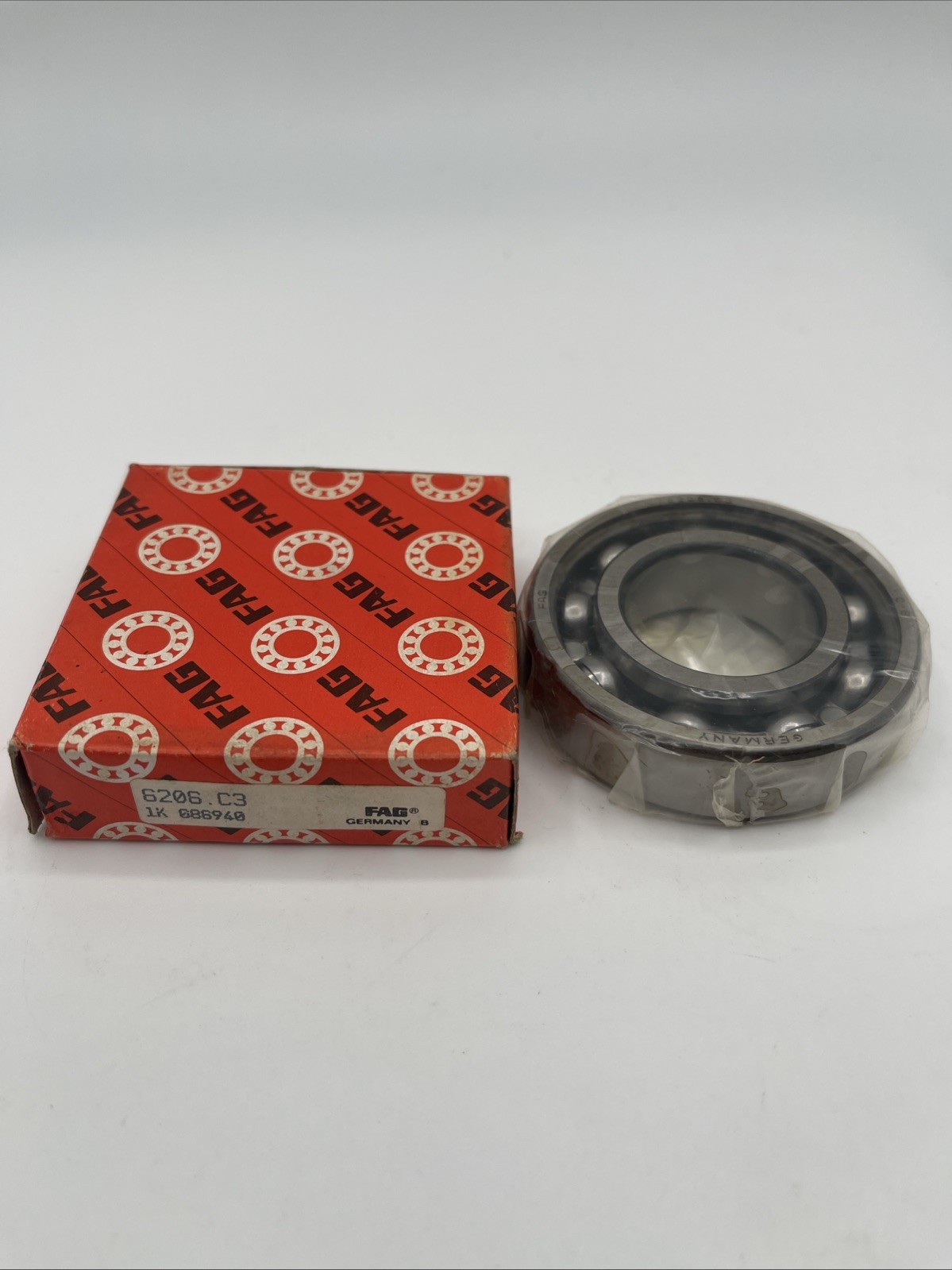 FAG 6206-C3 Deep Groove Ball Bearing 30mm Bore x 62mm OD x 16mm Width Industrial