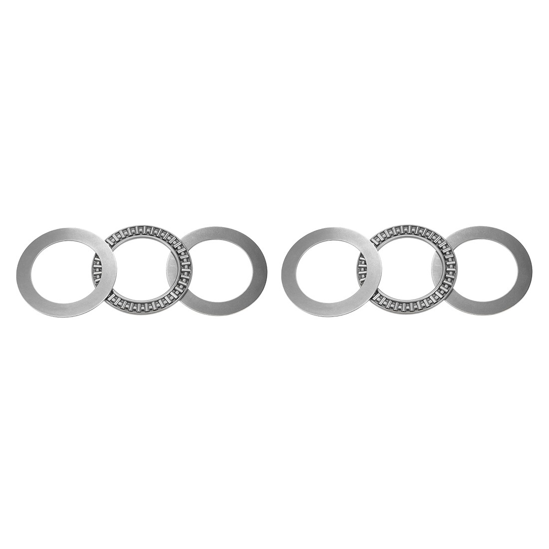 2 Pcs AXK4565 Thrust Needle Roller Bearings For Equipment with AS4565 Washers