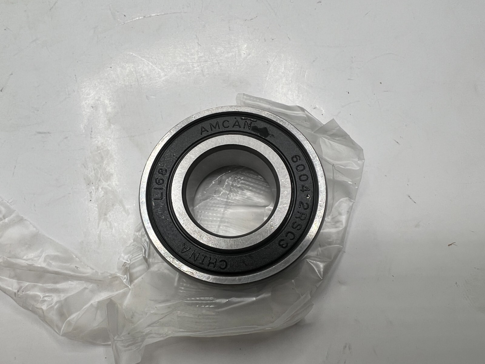 (QTY 3) AMCAN 6004-2RS C3 Rubber Sealed Single Row Ball Bearing