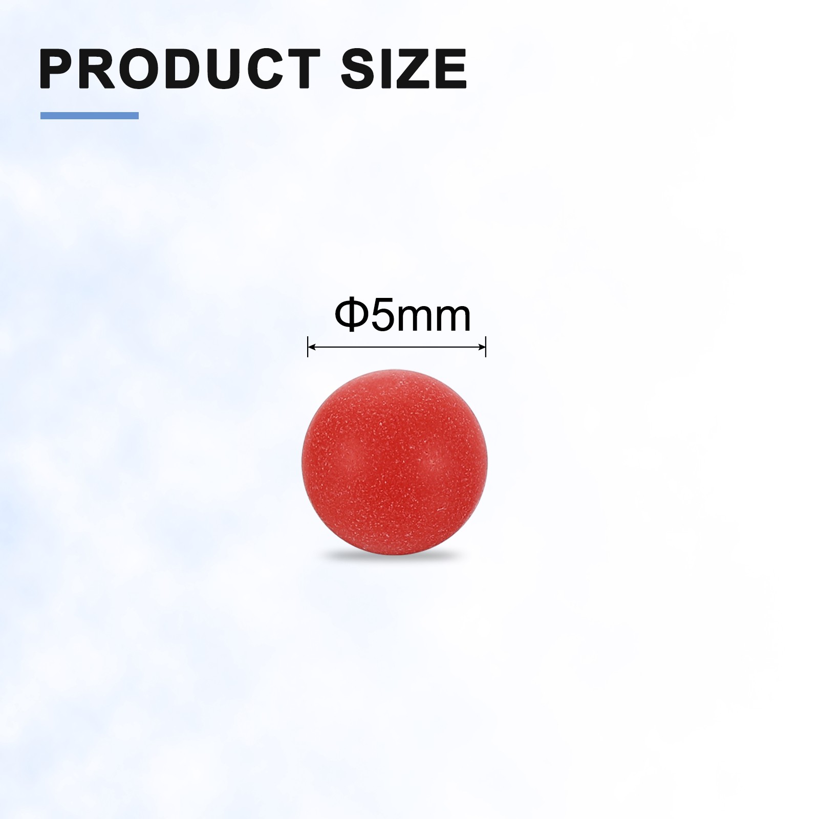100pcs PP Plastic Bearing Balls 5mm Precision G2 Red for General Purpose