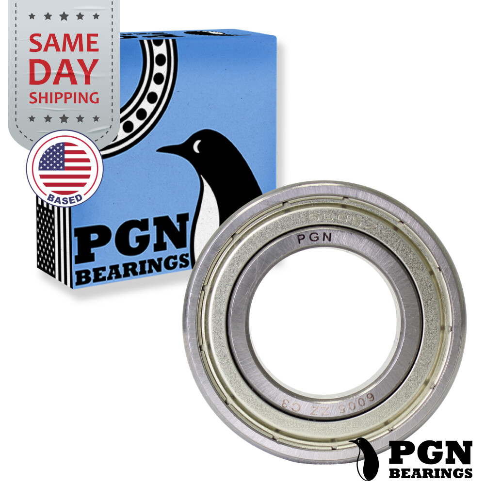 (30) 6005-ZZ Premium Metal Shield Ball Bearing C3 EMQ, 25x47x12, 6005 ZZ 6005z