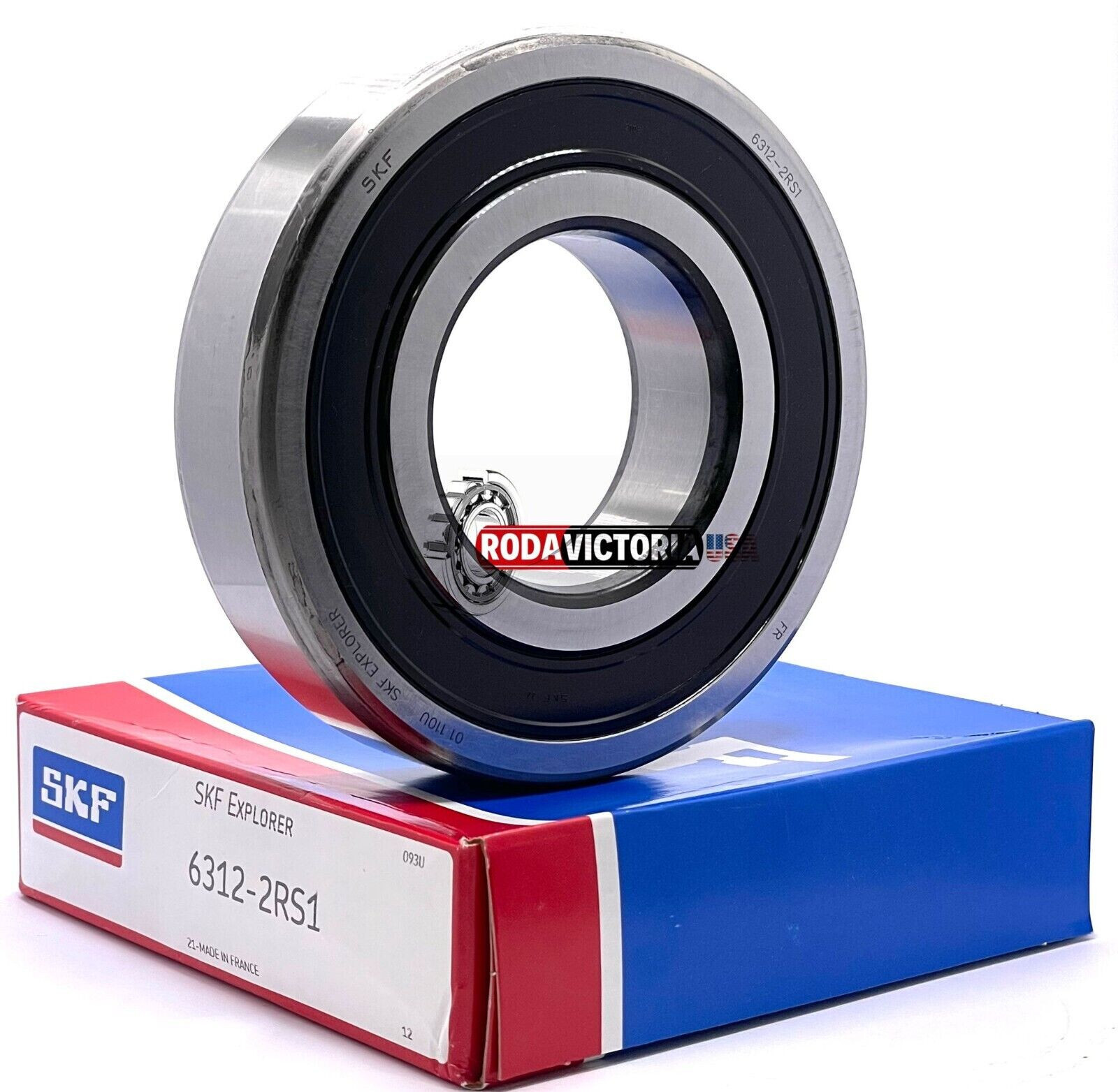 SKF 6312 2RS1 Deep Groove Ball Bearing, Rubber Sealed 60x130x31 mm