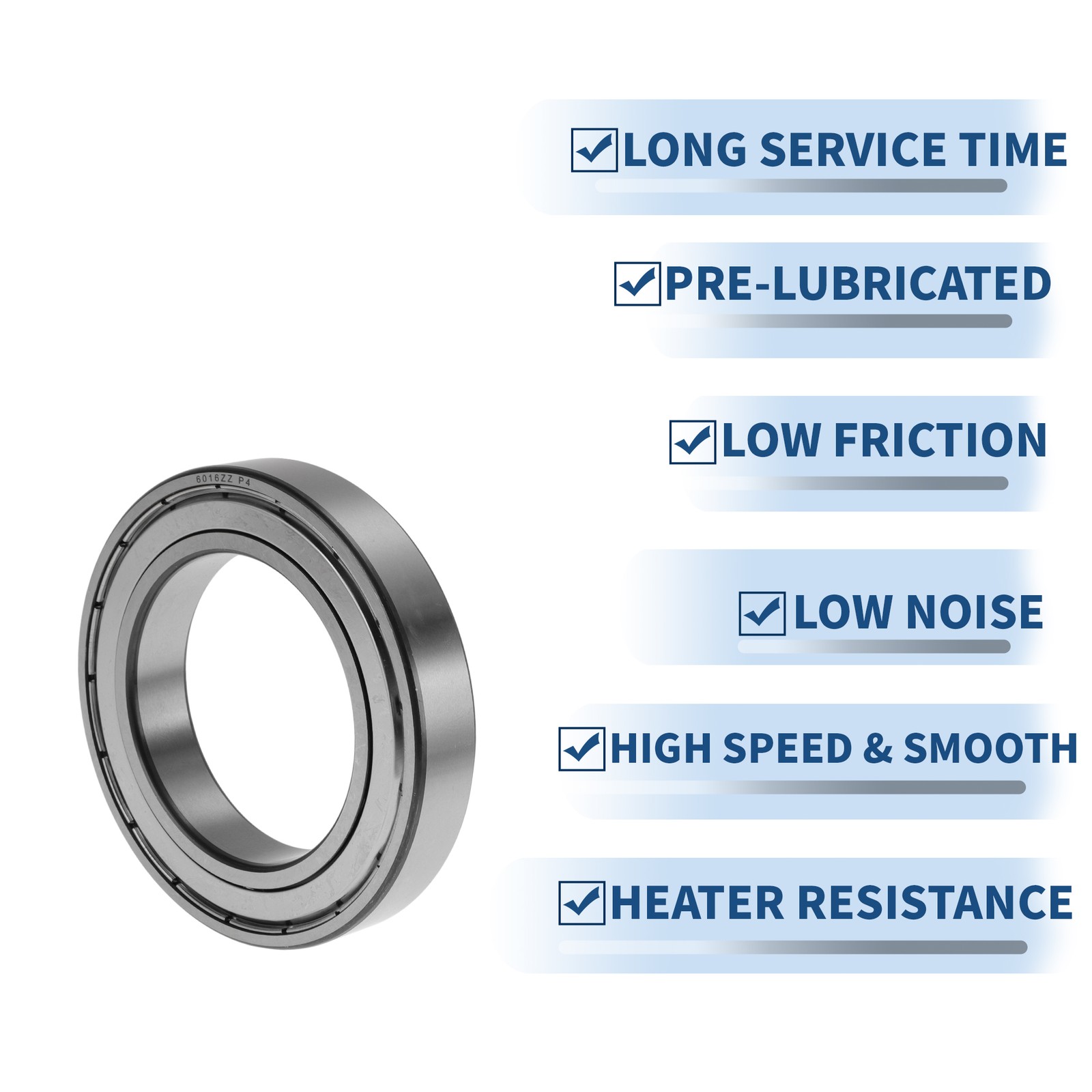 6016ZZ 80x125x22mm Ball Bearing for Silver Tone