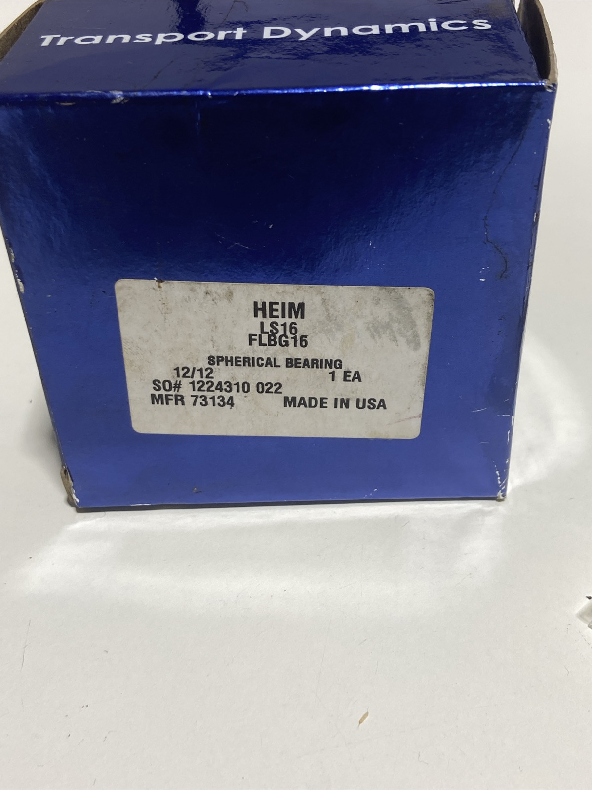 RBC HEIM AEROSPACE BEARINGS SPHERICAL ROD END LS16 NIB