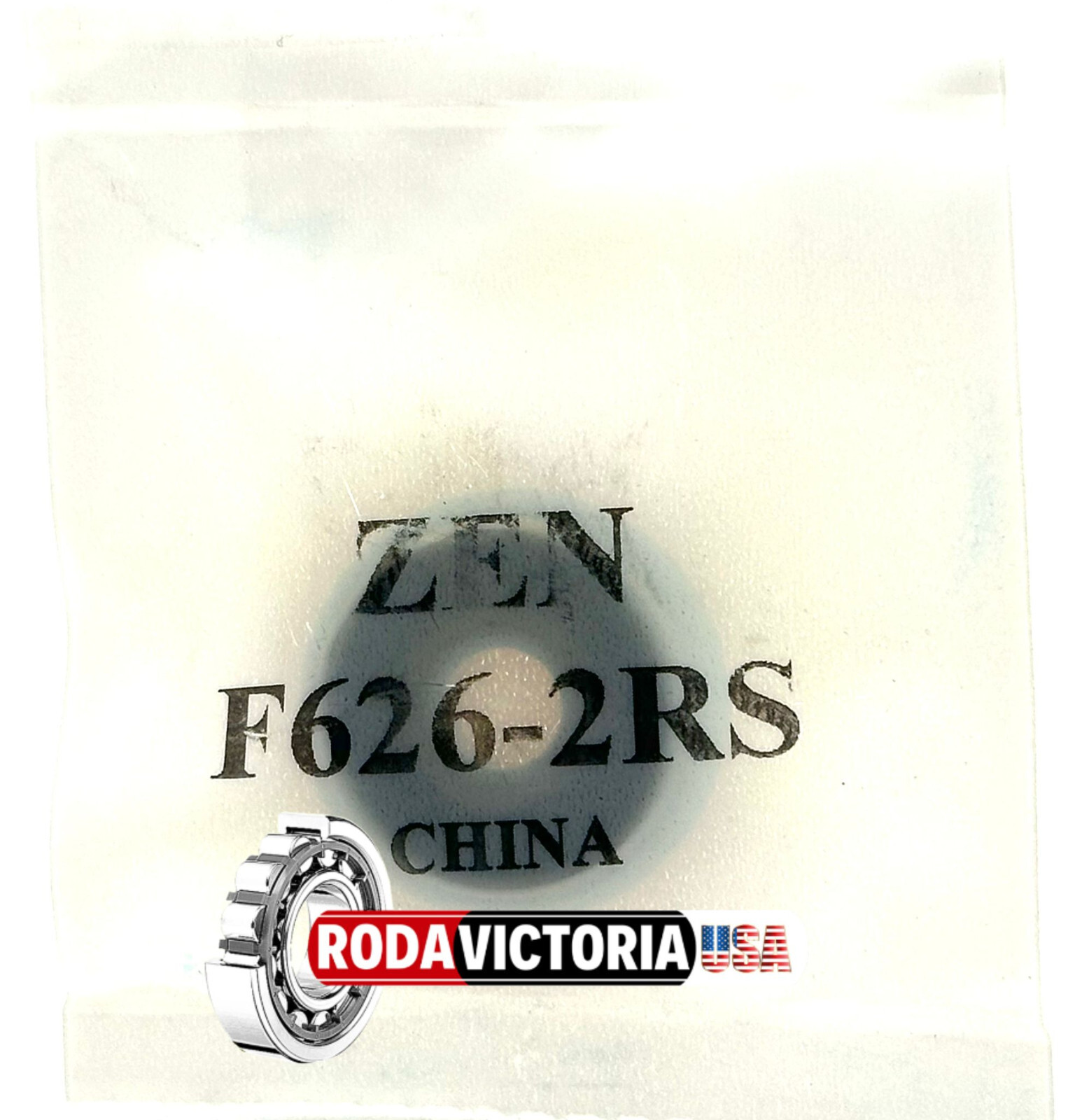 ZEN F626 2RS FLANGED BALL BEARING, METAL SHIELDED 6x19x6 mm