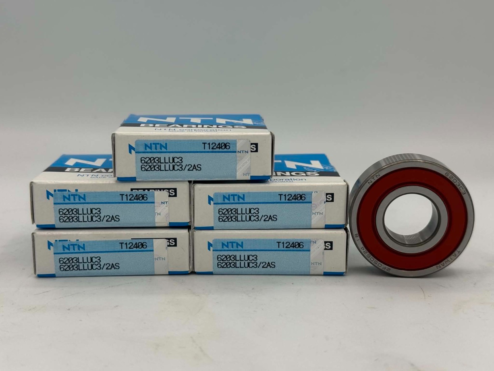 PACK OF 5, NTN 6203-2RS C3 (LLU C3) 17X40X12mm, NEW
