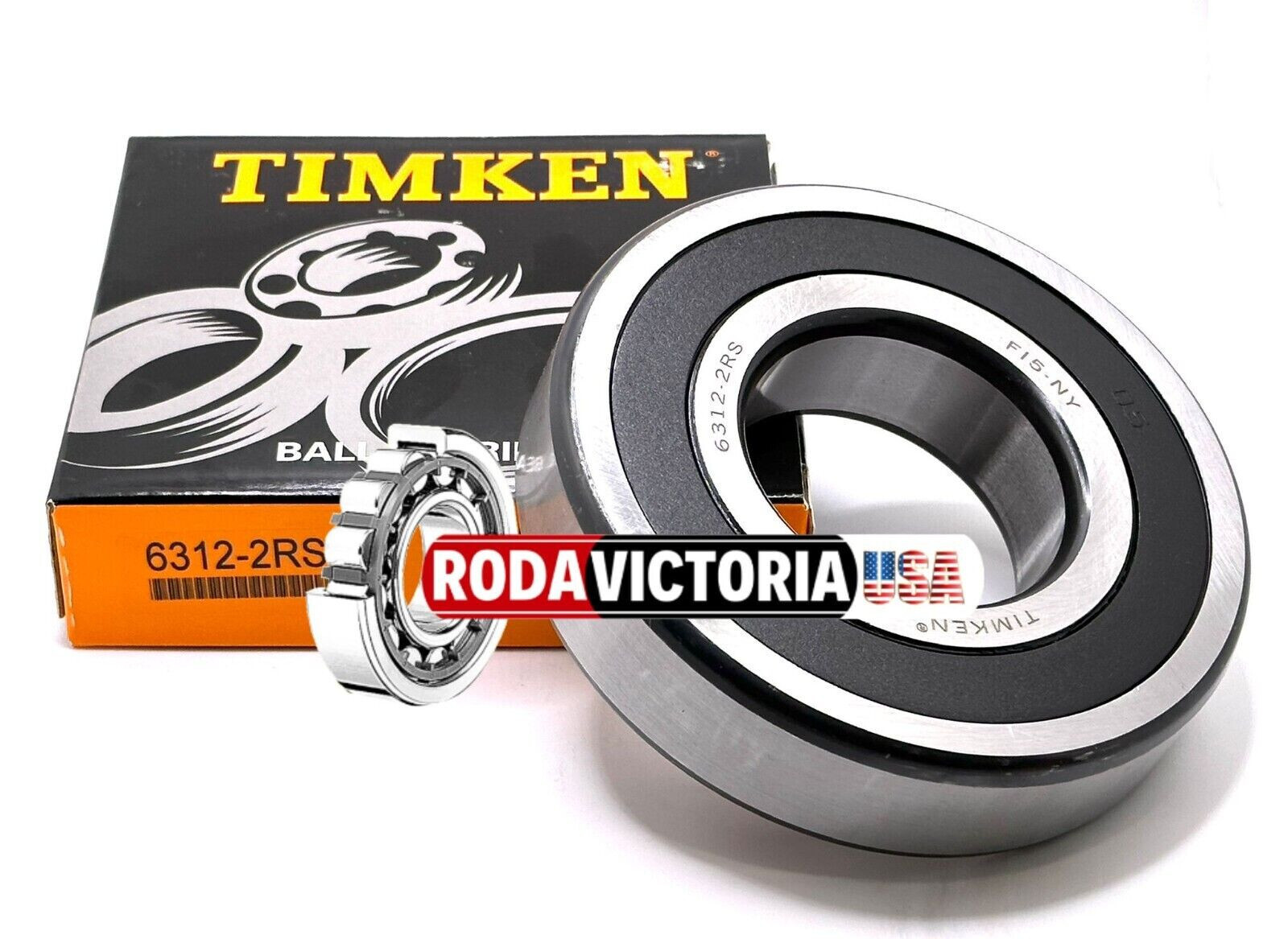 TIMKEN 6312 2RS C3 DEEP GROOVE BALL BEARING, RUBBER SEALED 60x130x31mm
