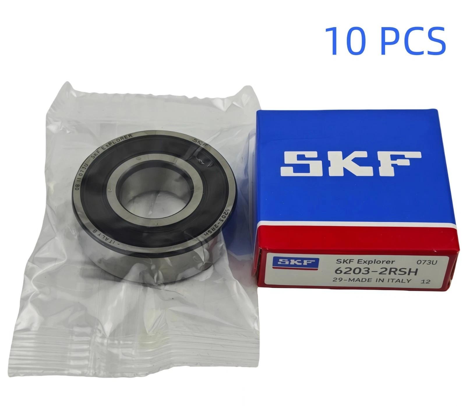 10PACK SKF 6203-2RSH 6203-2RS 17X40X12MM Double Rubber Seal Bearings