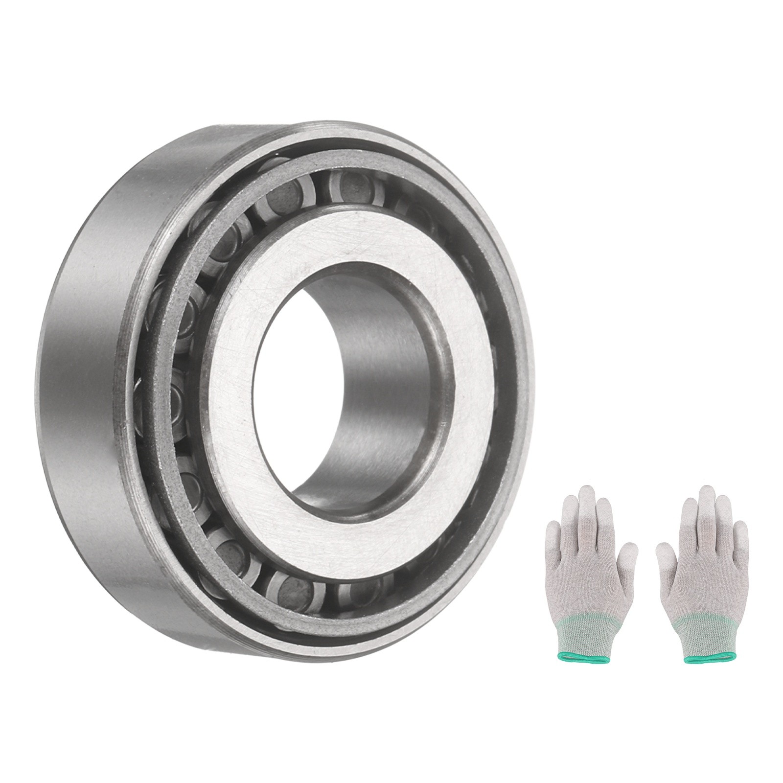 30202 Tapered Roller Bearing Cone and Cup, 15 x 35 x 11.75mm, with Gloves