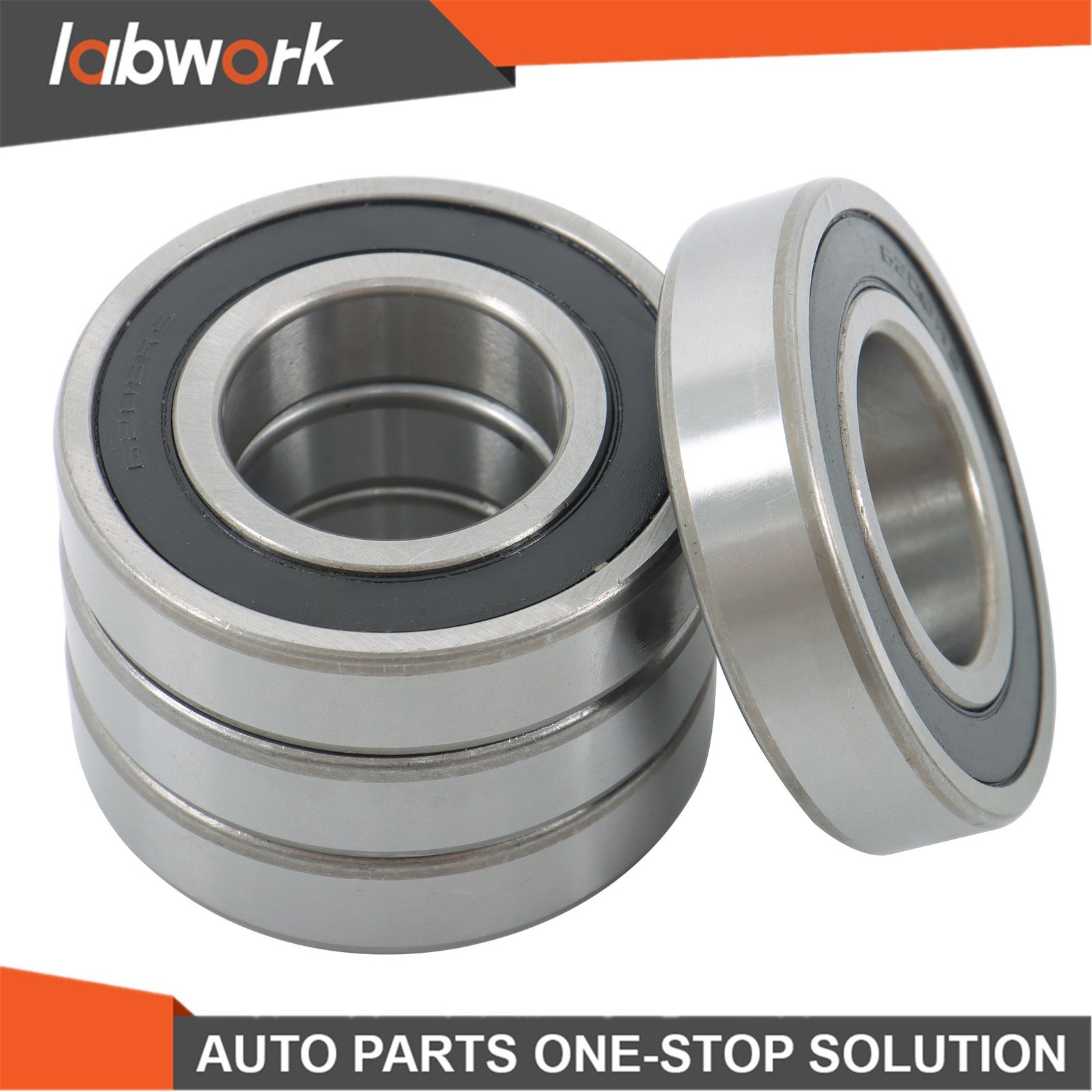 Labwork 6208-2RS Deep Groove Bearings 4pcs 40mm x80mm x18mm Rubber Sealed