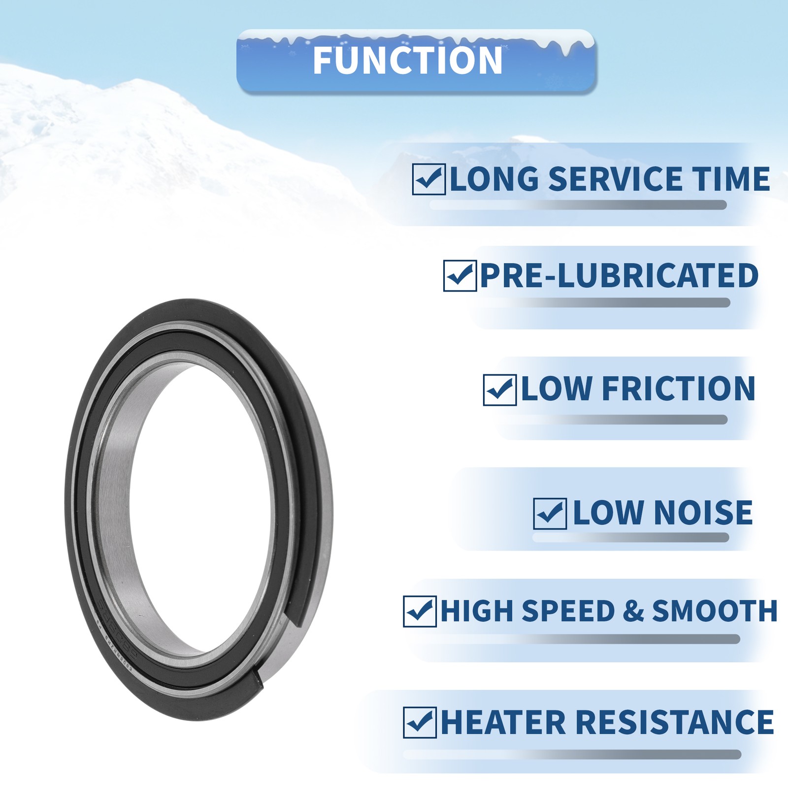 6808NR2RS Deep Groove Ball Bearings 40x52x7mm 1Pc Scooter Skateboard Wheel
