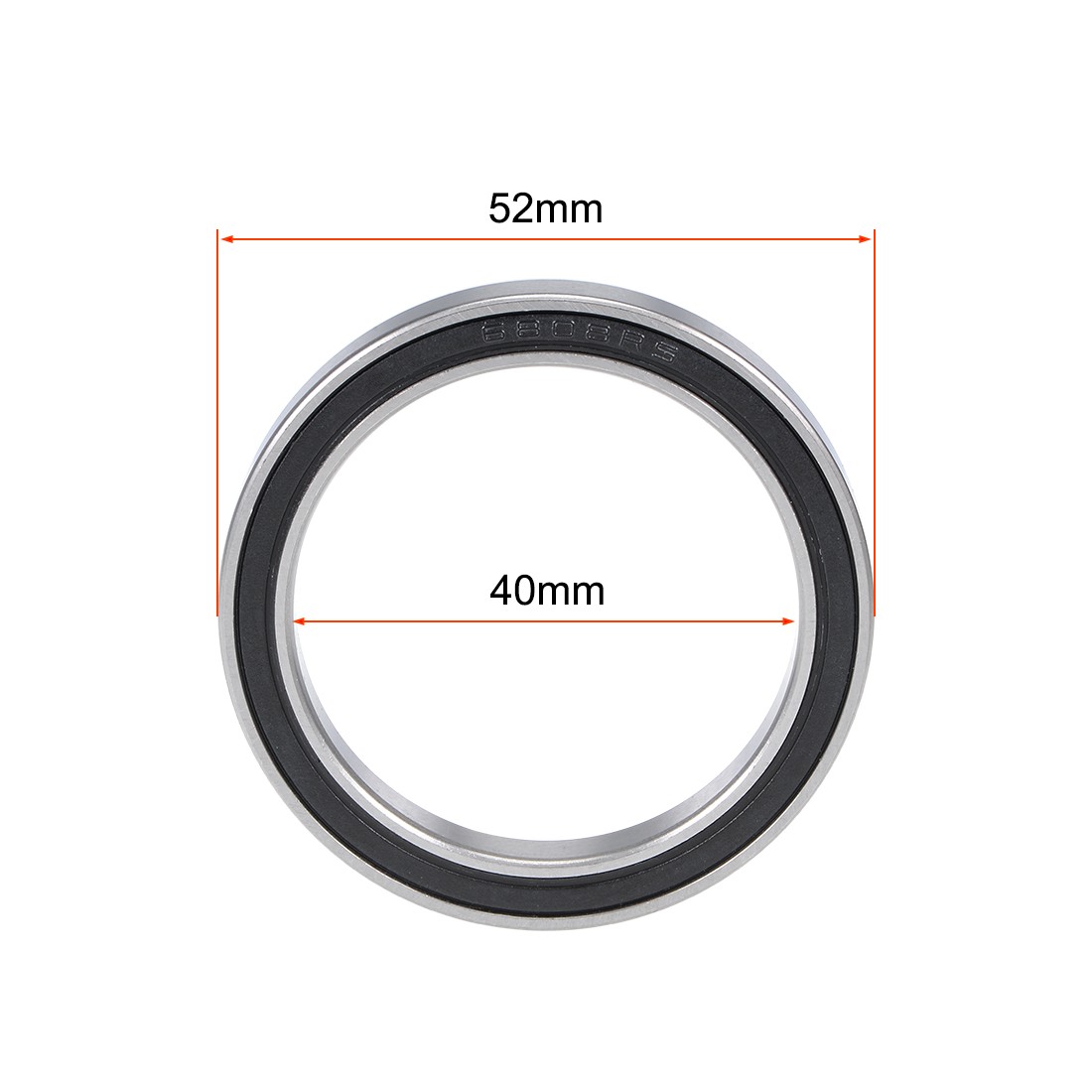 6808-2RS Deep Groove Ball Bearing 40x52x7mm Double Sealed Chrome Bearings 2pcs
