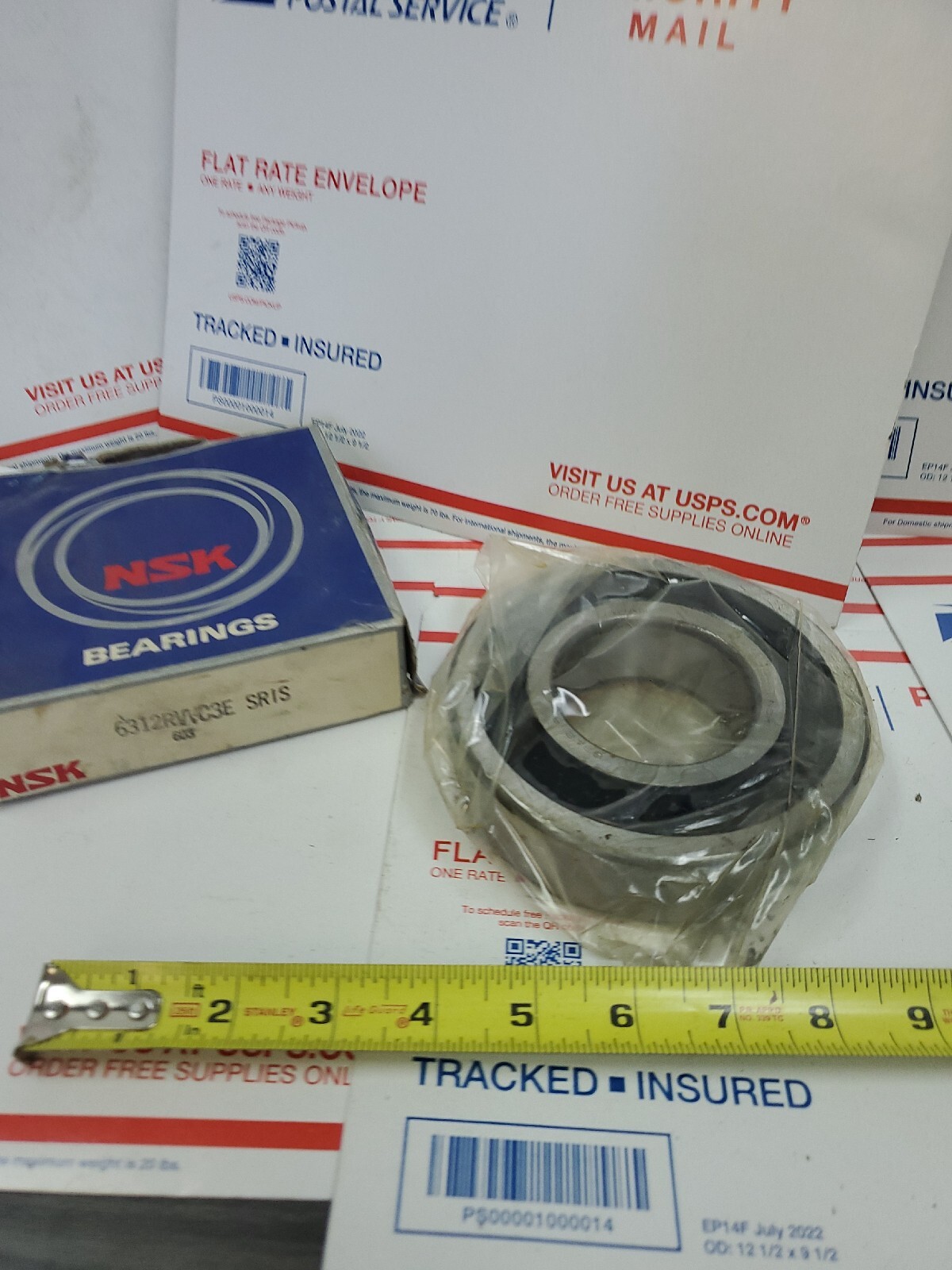 NSK 6312RVVC3E Bearing Rubber Seals 60x130x31 mm 6312 R VV 2RS C3 E 6312RS Japan