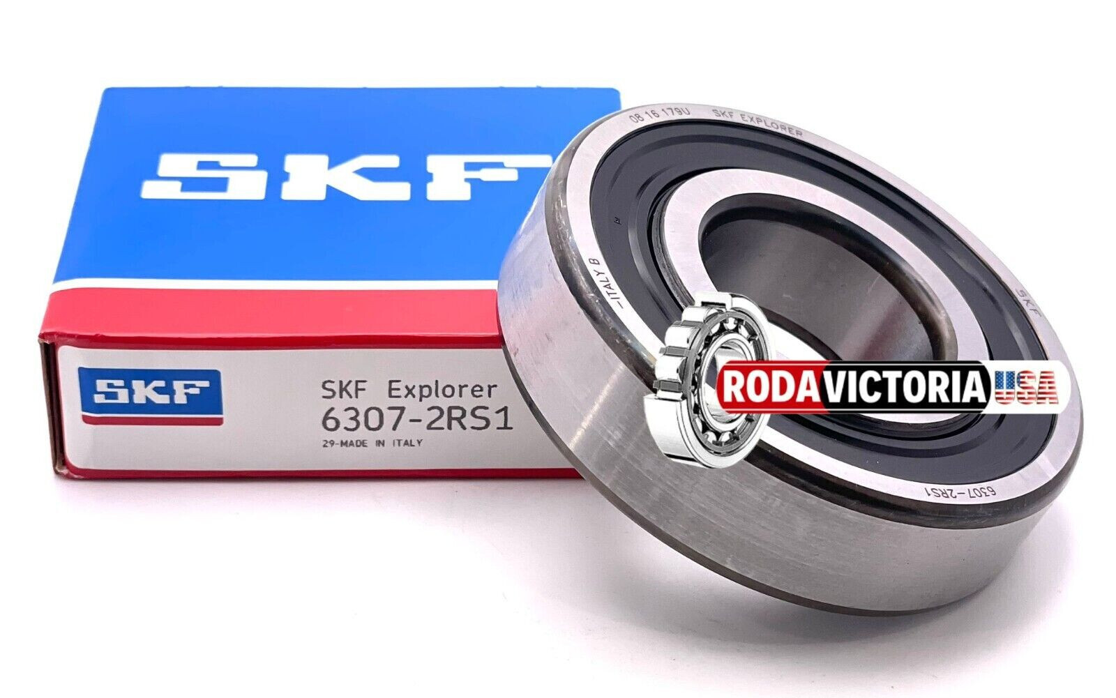 SKF 6307 2RS1 DEEP GROOVE BALL BEARING, RUBBER SEALED 35x80x21 mm